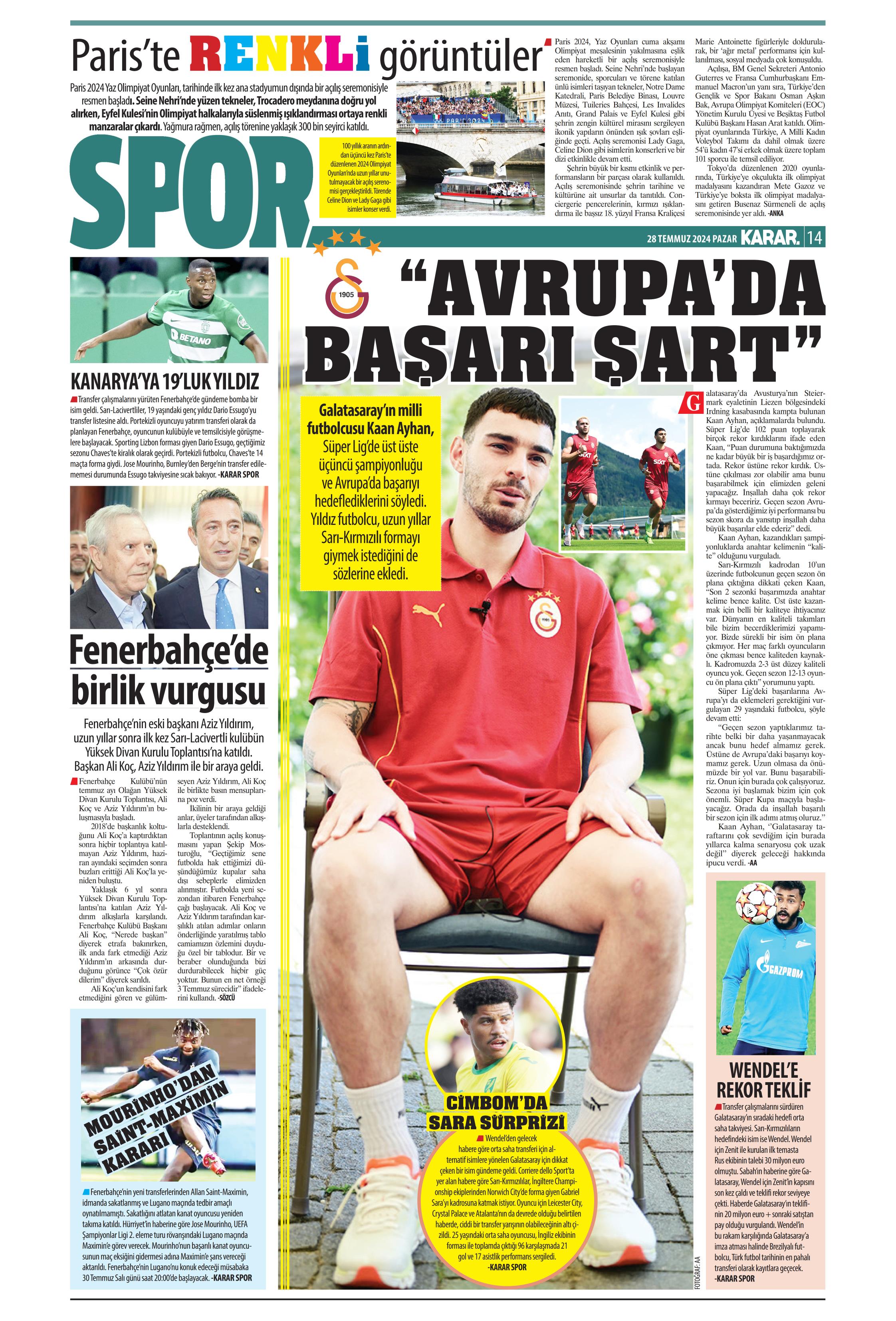 "Aslan'da rota Gravenberch" | Sporun Manşetleri (28 Temmuz 2024)  - 15. Foto