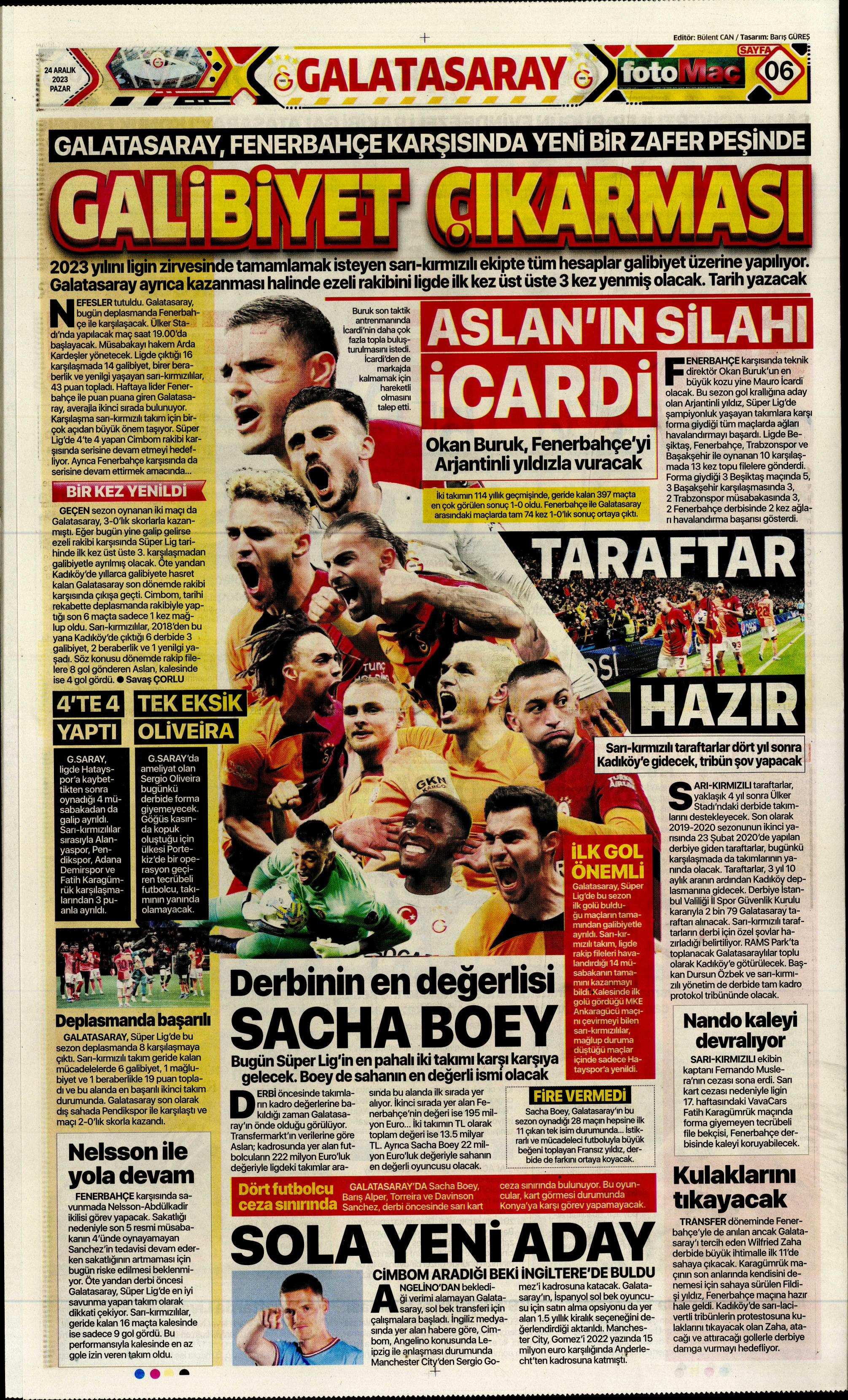 "Flick takımı görünce vazgeçti" | Sporun manşetleri (24 Aralık 2023)  - 15. Foto