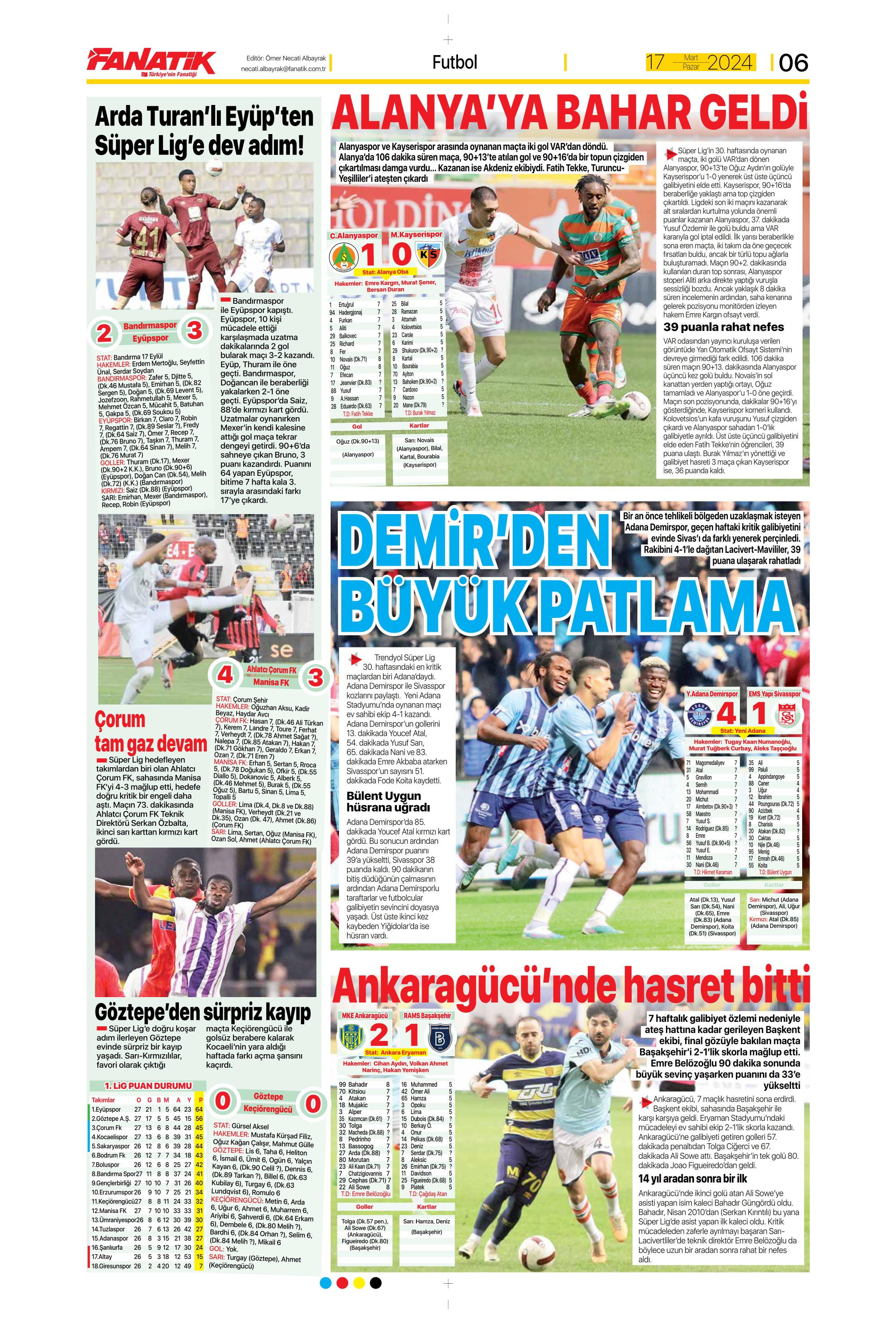 "Dramatik son" | Sporun Manşetleri  - 7. Foto