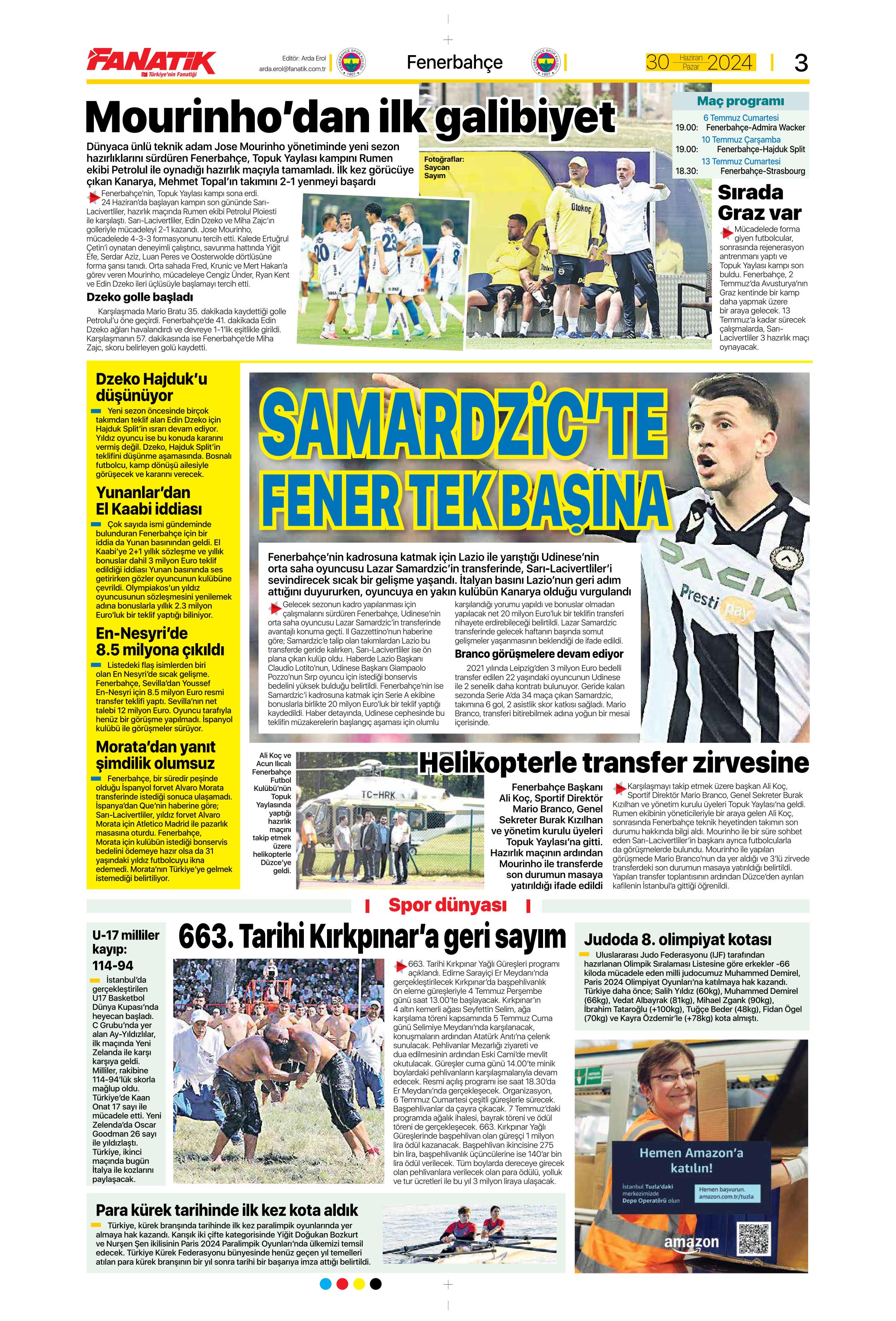 "Galatasaray'dan Goretzka seferi" | Sporun Manşetleri (30 Haziran 2024)  - 4. Foto