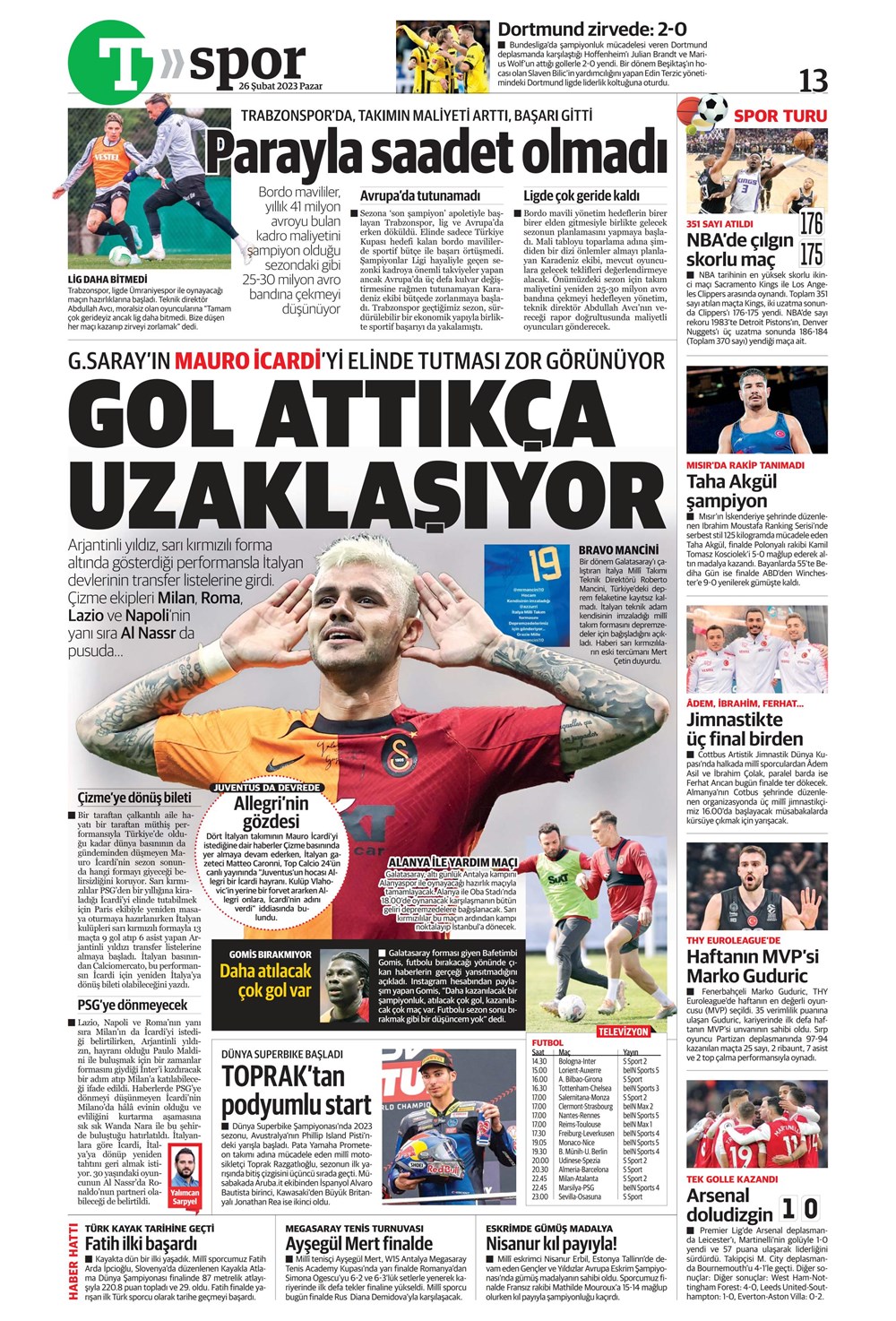 "Valenci'ağa' böyle istedi" - Sporun manşetleri  - 33. Foto
