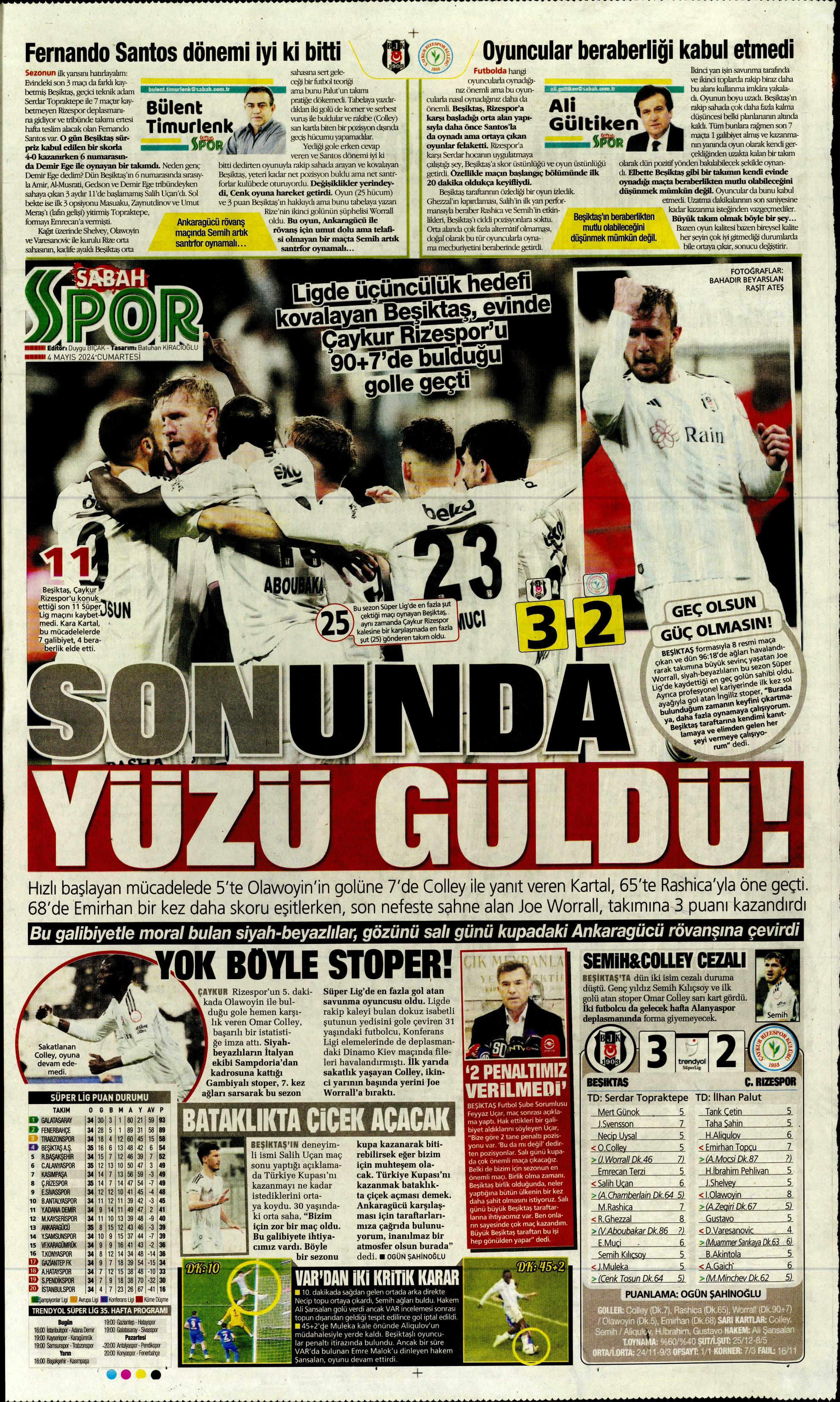 "Ndidi çıkarması" | Sporun Manşetleri (4 Mayıs 2024)  - 31. Foto