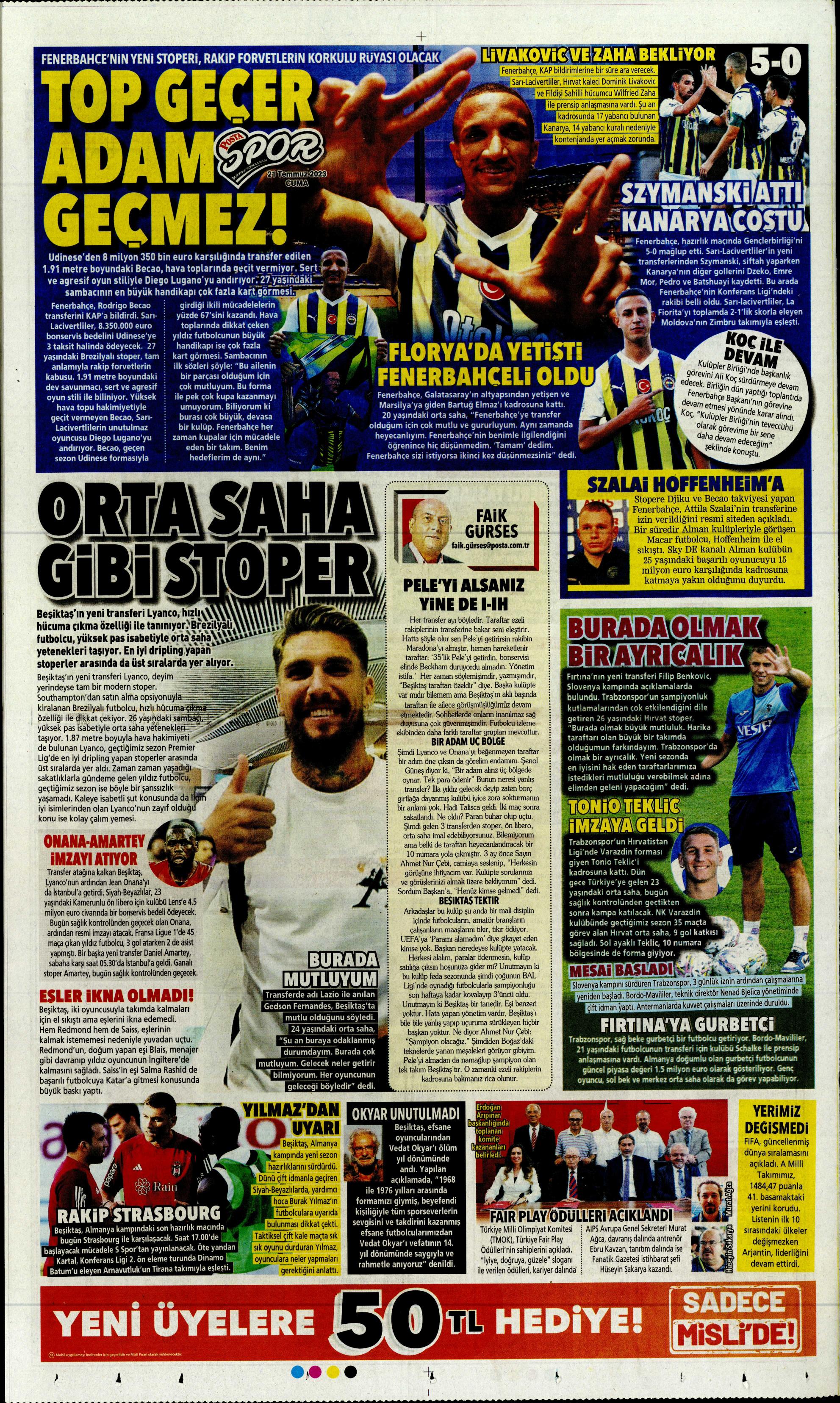 "Zaha için rekor teklif" | Sporun Manşetleri  - 25. Foto