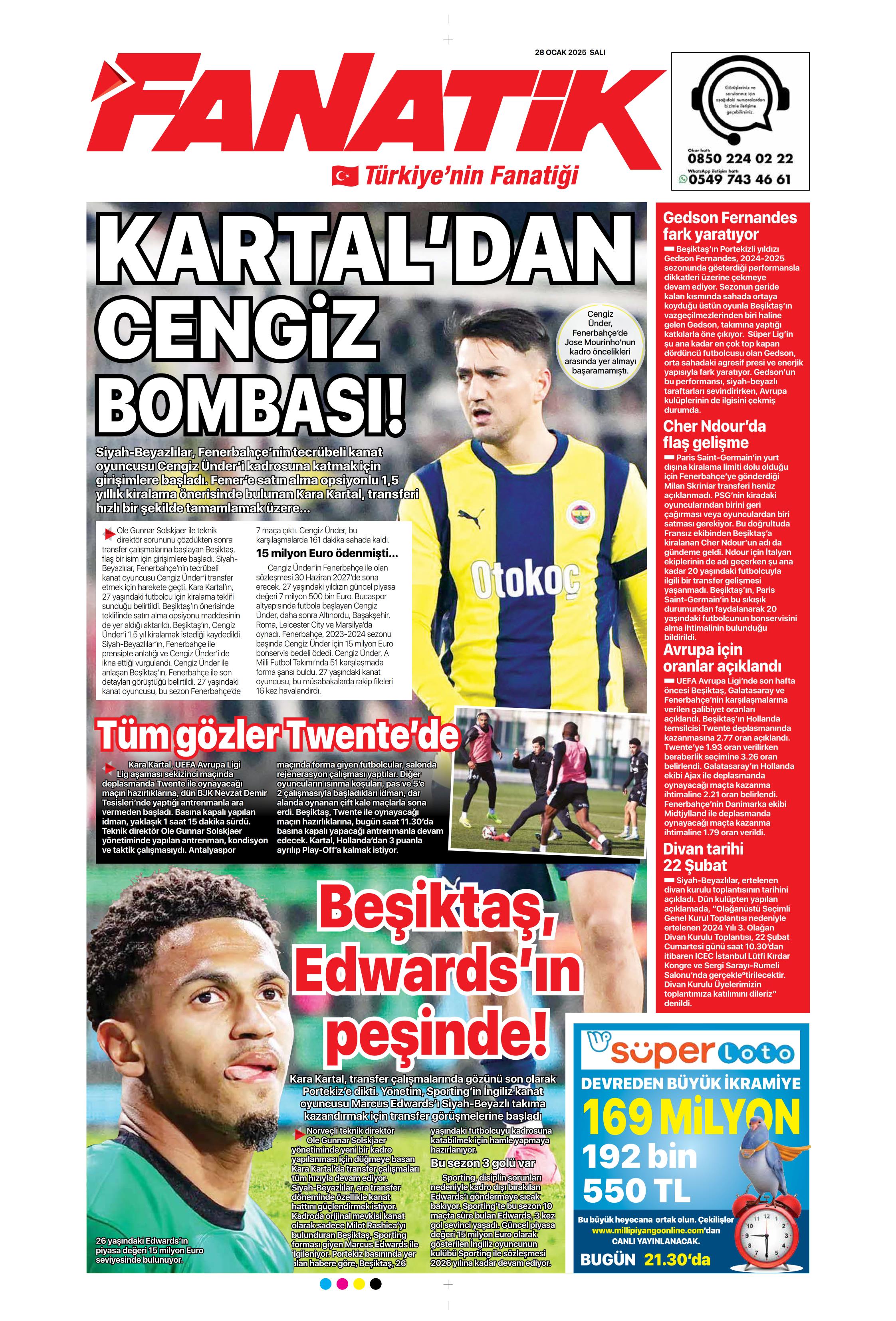 "Sıradaki transfer sol bek" | Sporun manşetleri  - 9. Foto