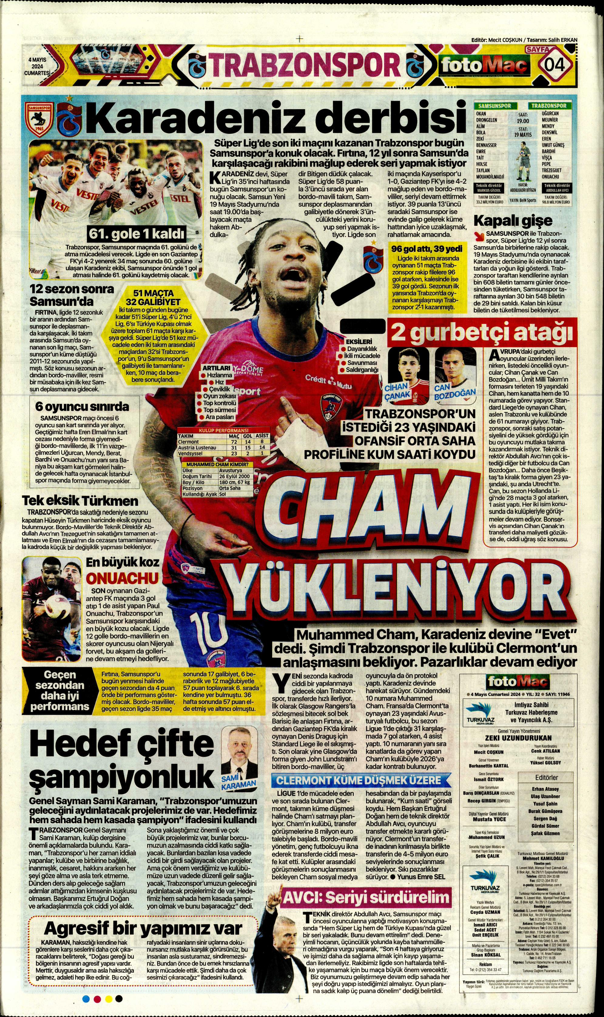 "Ndidi çıkarması" | Sporun Manşetleri (4 Mayıs 2024)  - 12. Foto