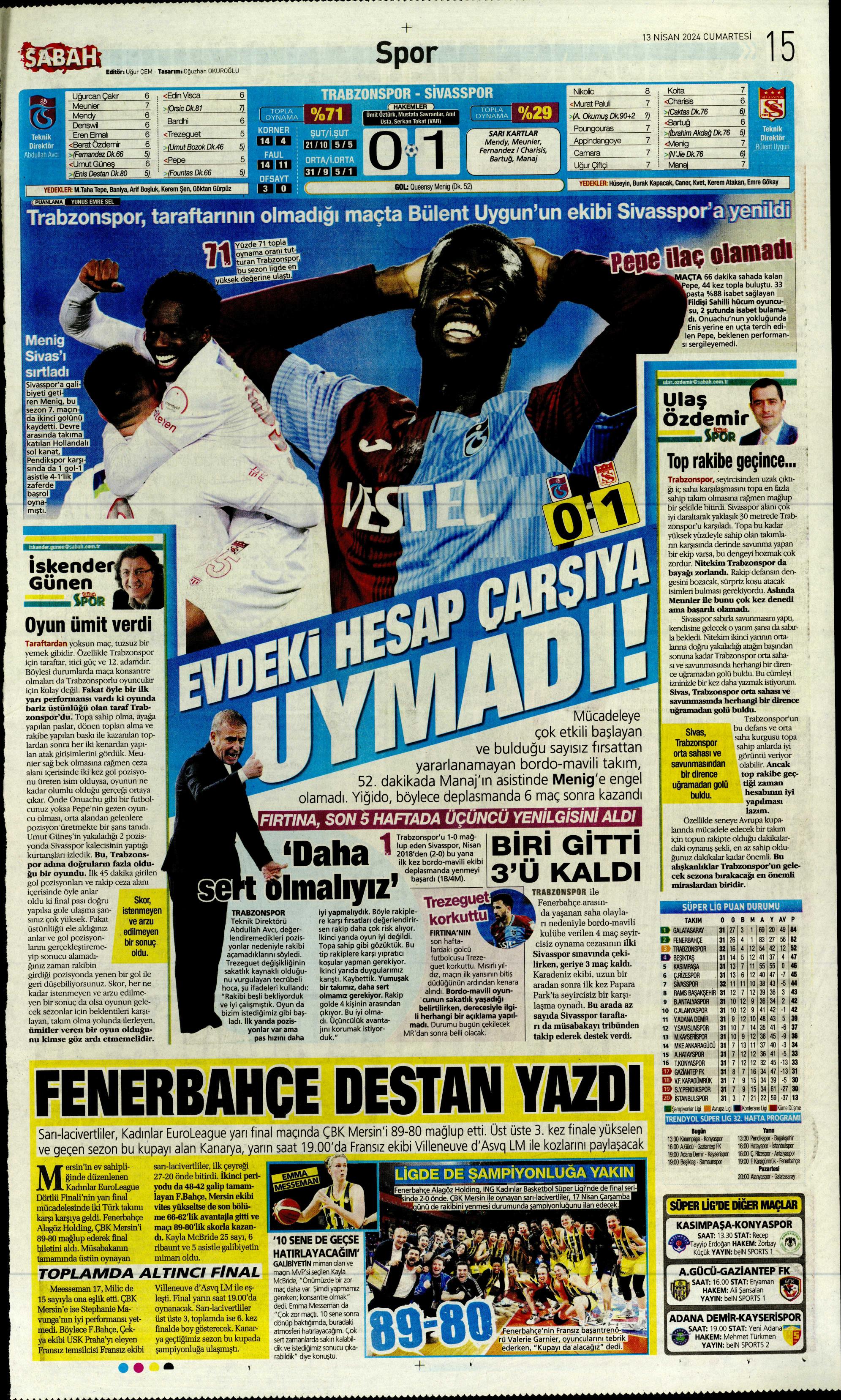 "Cimbom'un çehresi değişecek" | Sporun manşetleri (13 Nisan 2024)  - 26. Foto