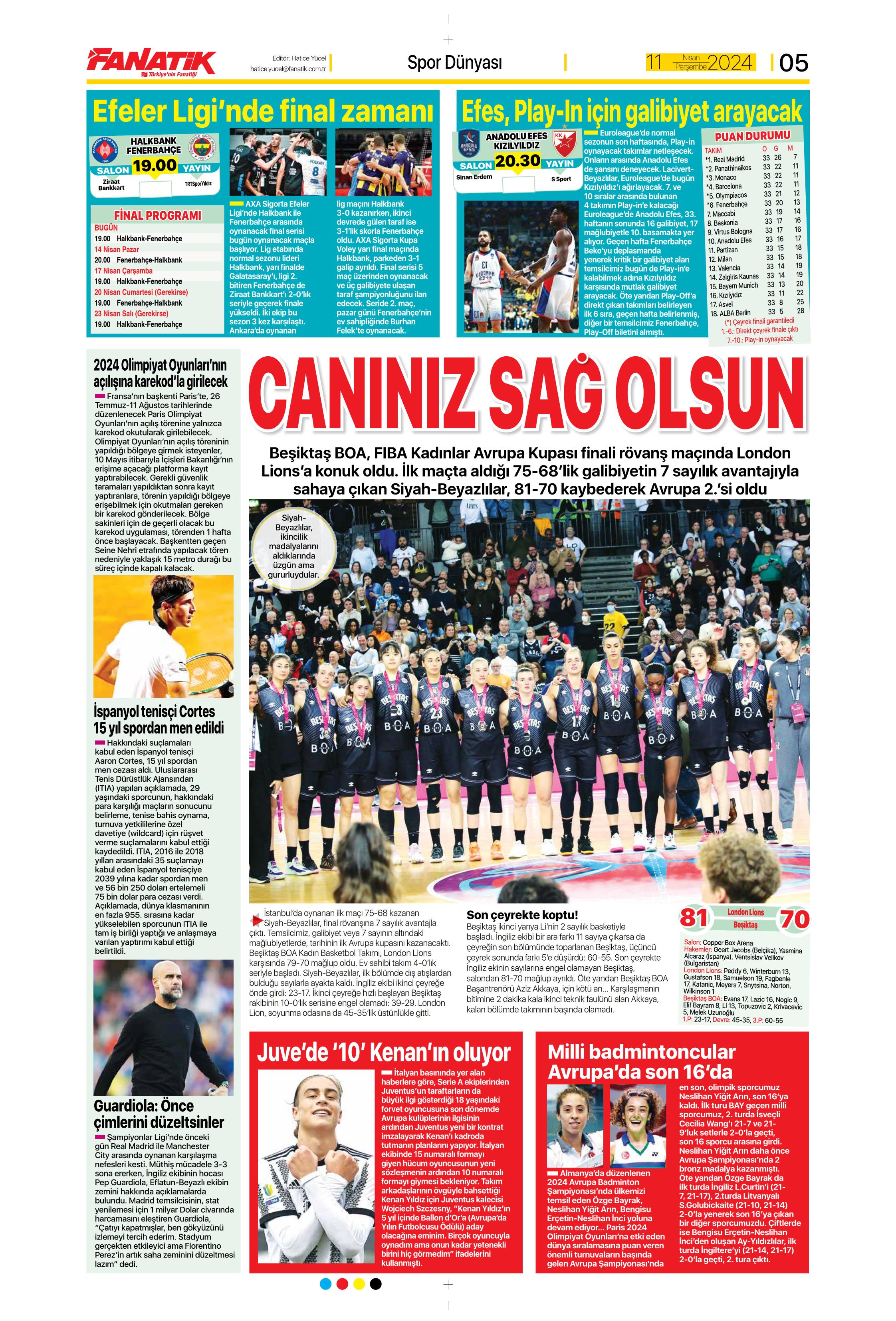 "Terim'in yerine Santos" | Sporun manşetleri (11 Nisan 2024)  - 6. Foto