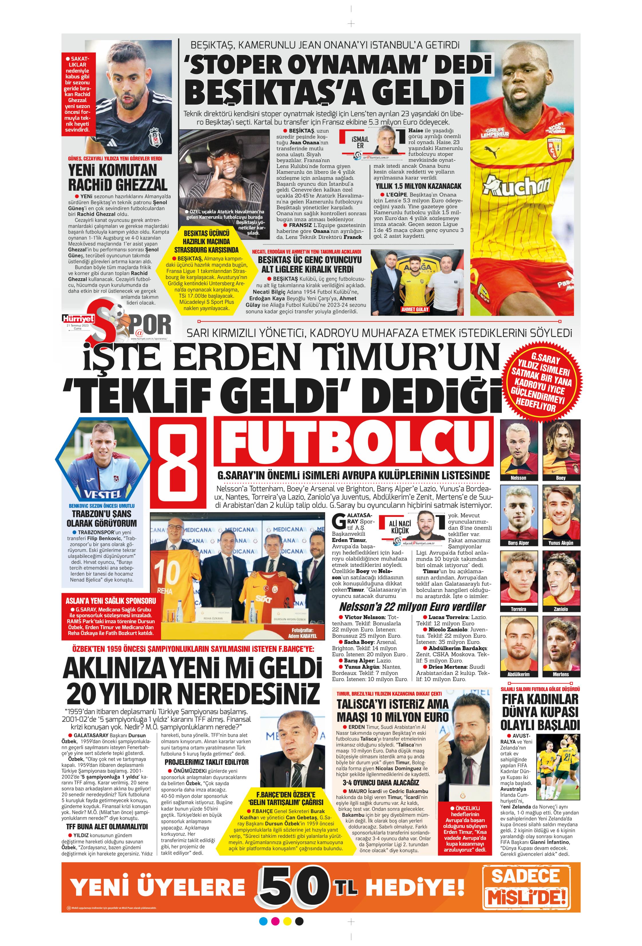 "Zaha için rekor teklif" | Sporun Manşetleri  - 21. Foto