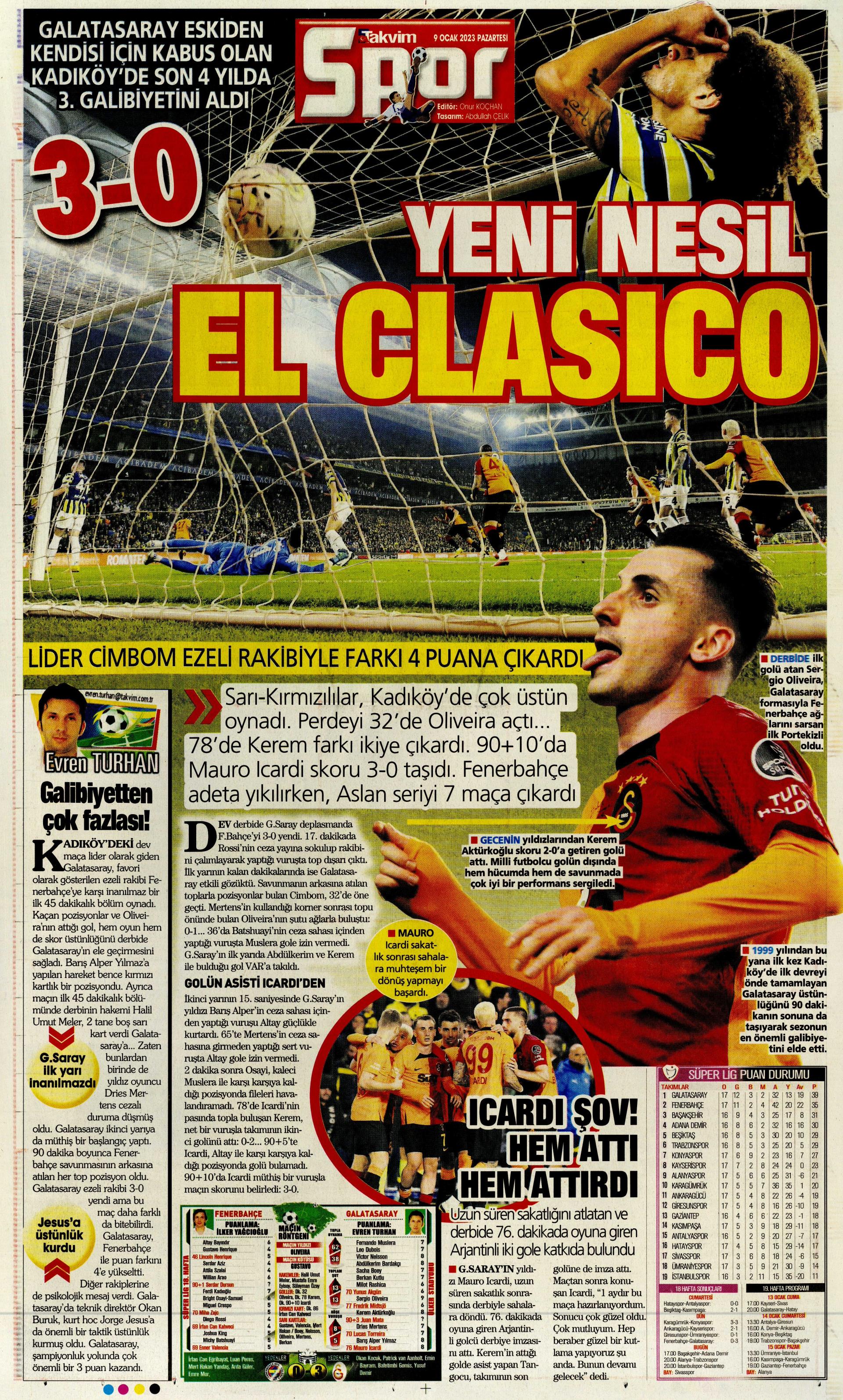 Sporun Manşetleri (9 Ocak 2023)  - 50. Foto