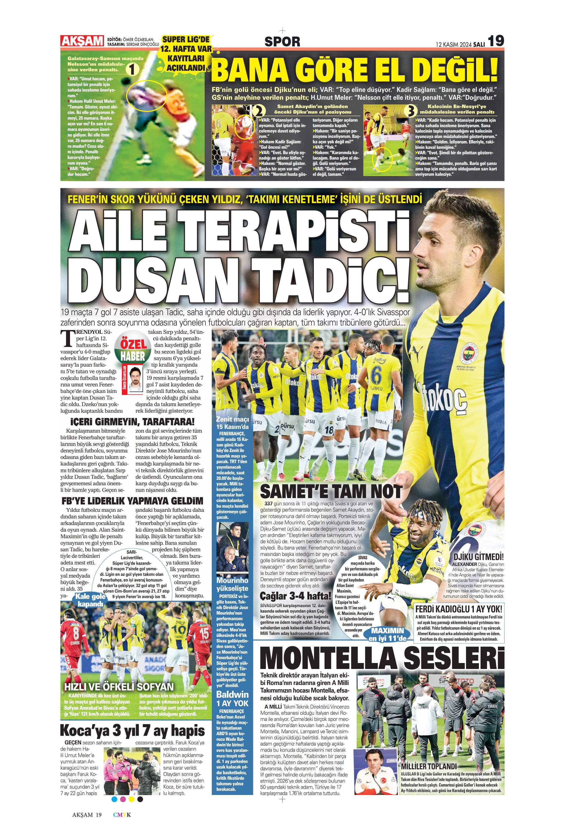 "Listenin başında onlar var: Talisca & Brown" | Sporun manşetleri (12 Kasım 2024)  - 5. Foto