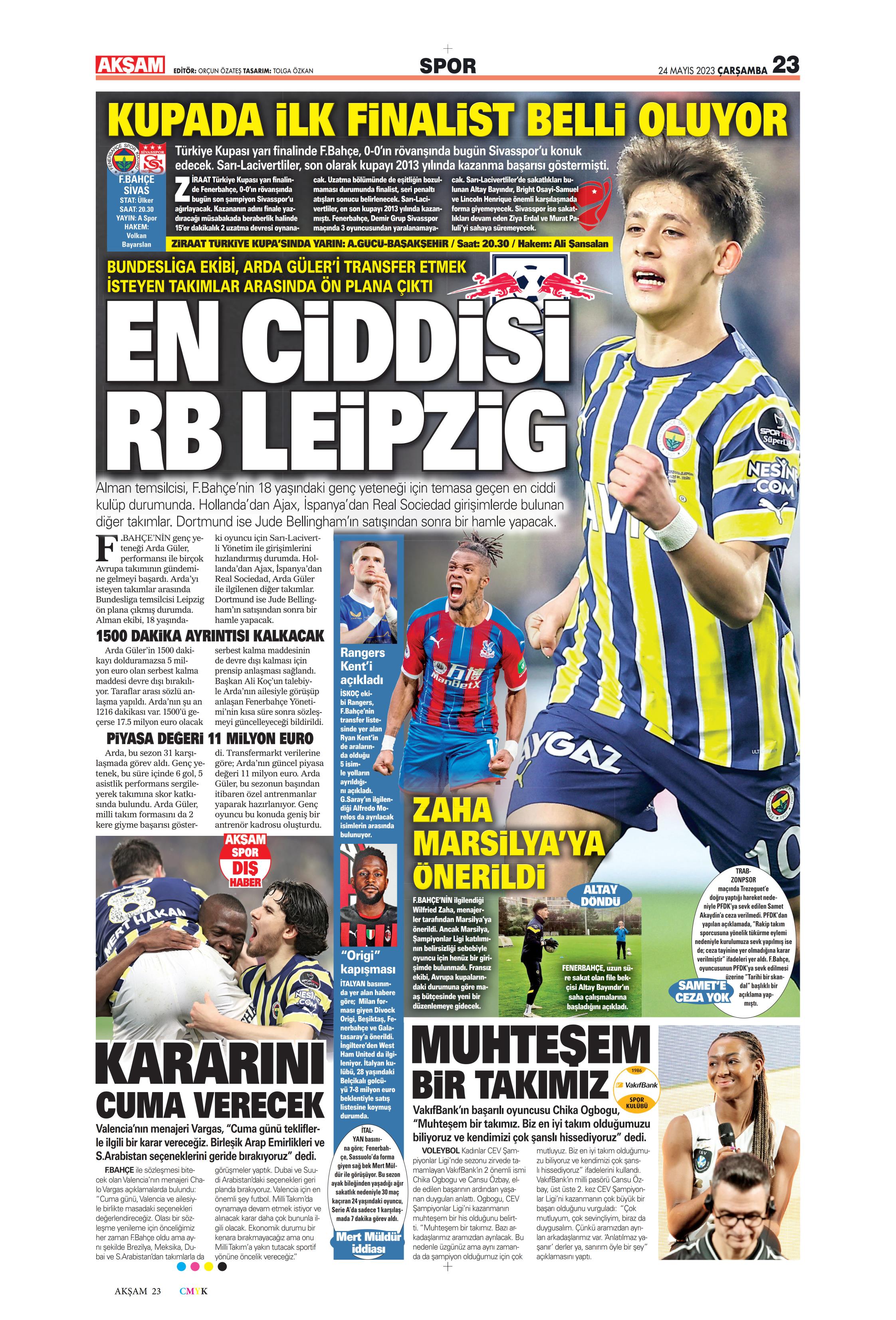 "Aslan'da taarruz başladı" | Sporun Manşetleri  - 8. Foto