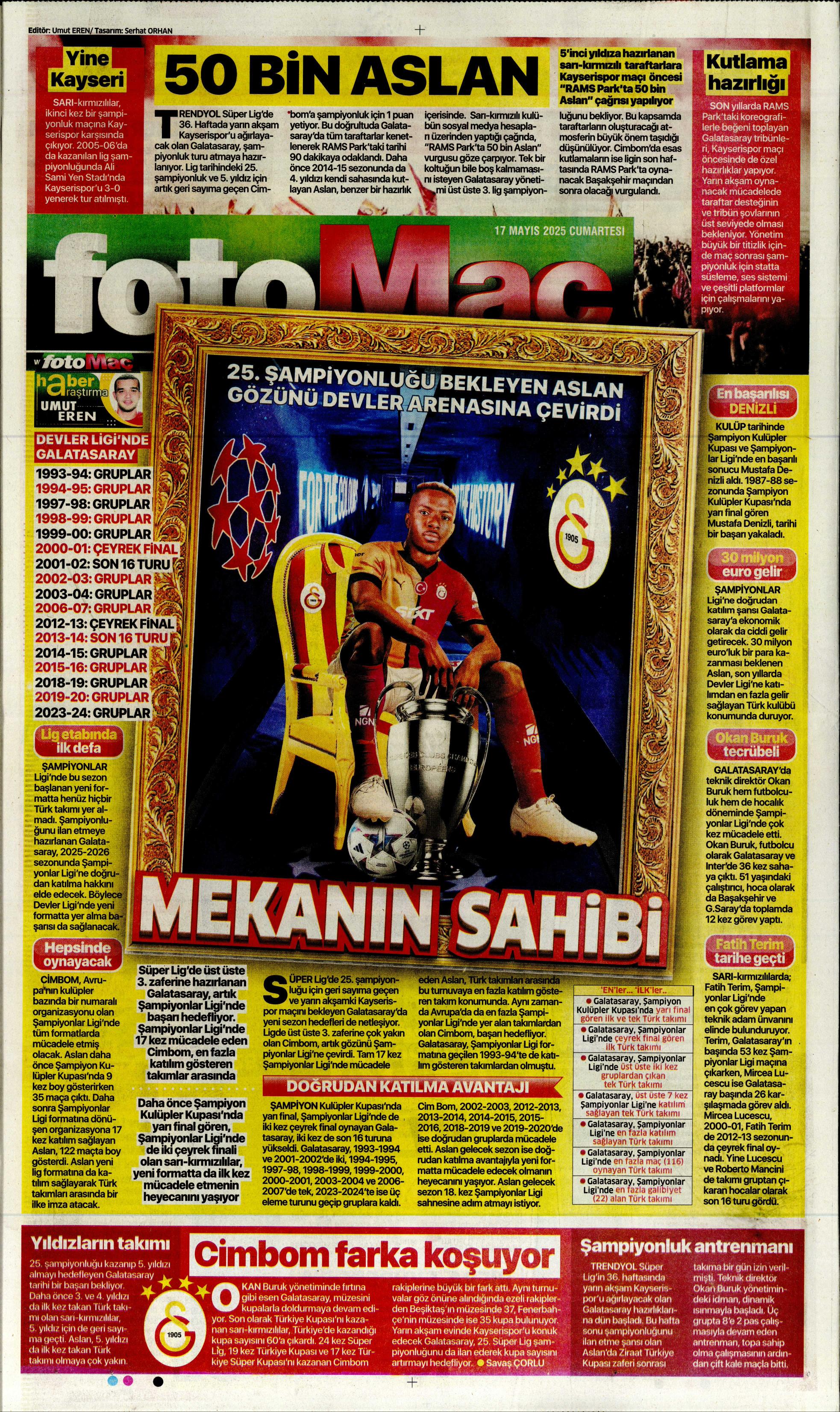 "Osimhen çılgınlığı" | Sporun manşetleri  - 16. Foto