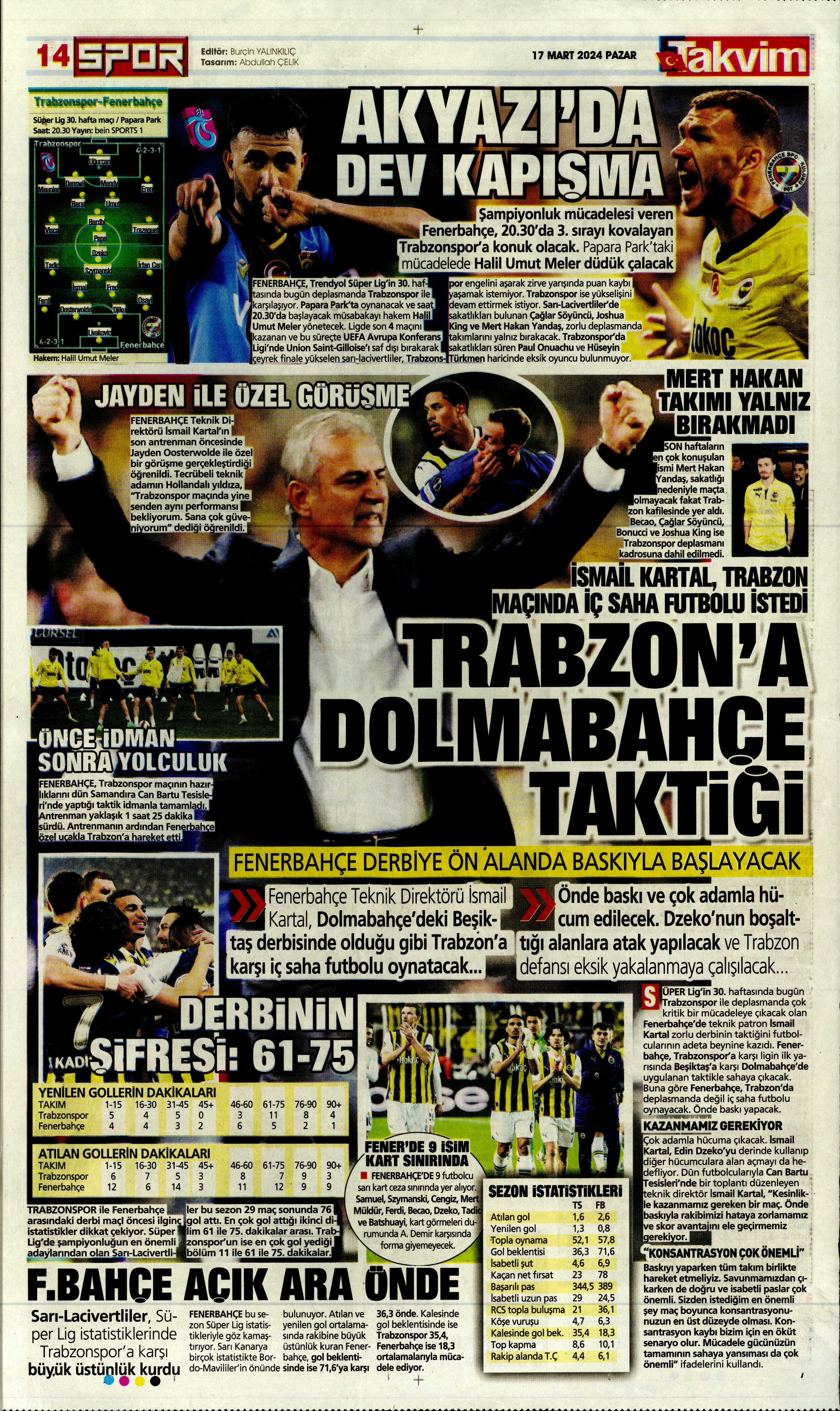 "Dramatik son" | Sporun Manşetleri  - 38. Foto