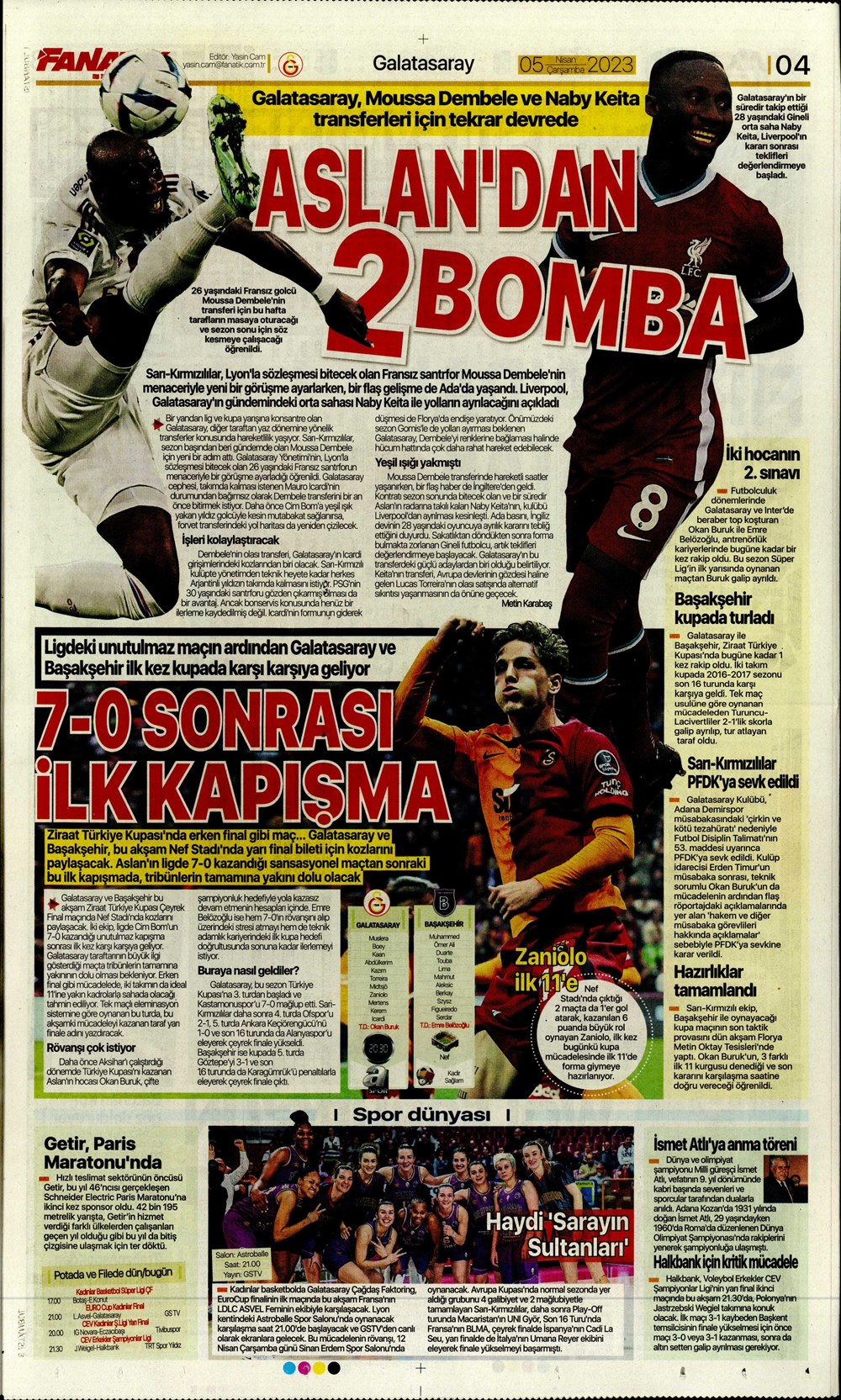 "Dünyada kimse buna penaltı demez" - Sporun manşetleri (5 Nisan 2023)  - 7. Foto