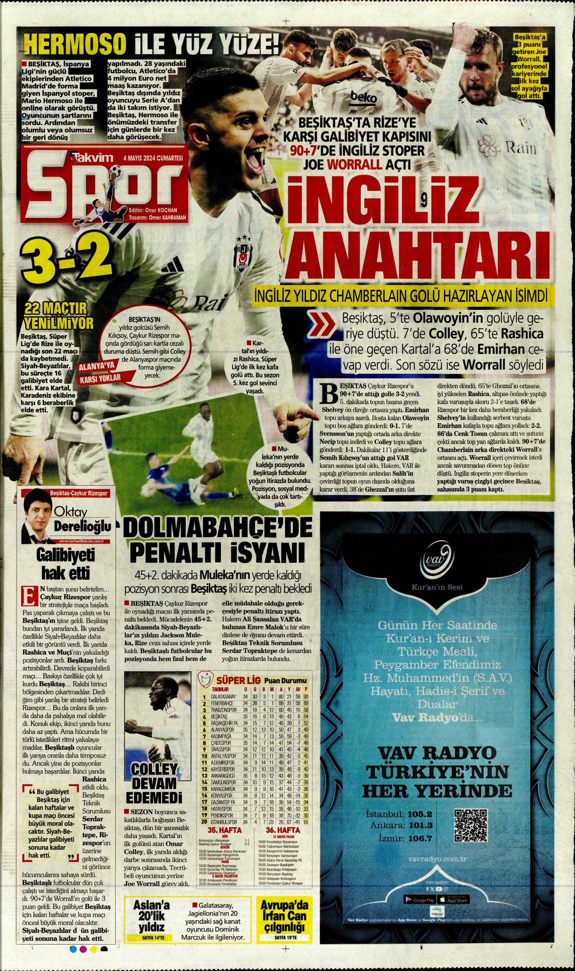 "Ndidi çıkarması" | Sporun Manşetleri (4 Mayıs 2024)  - 35. Foto