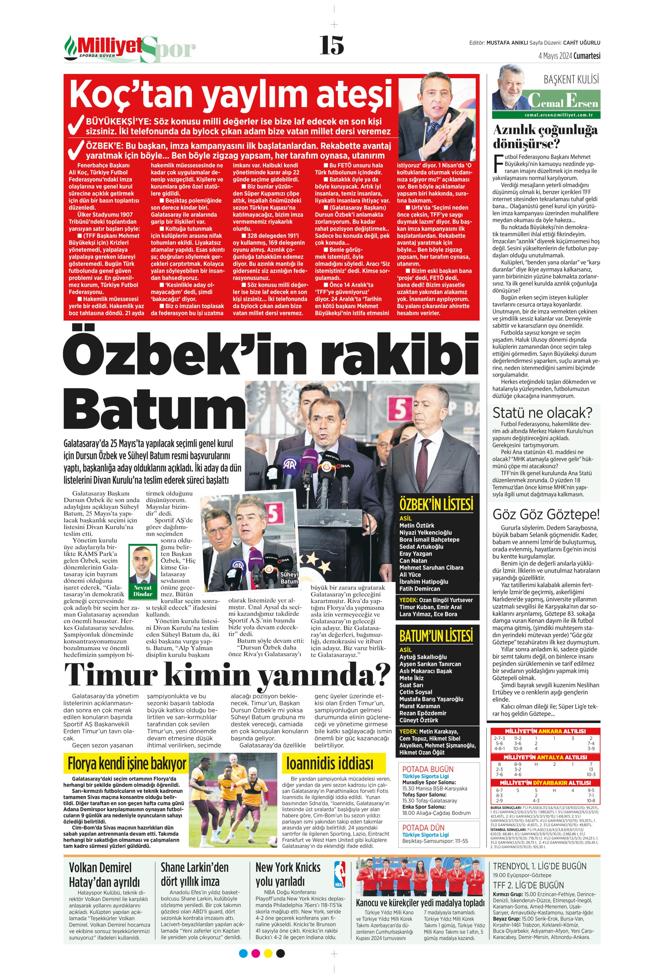 "Ndidi çıkarması" | Sporun Manşetleri (4 Mayıs 2024)  - 24. Foto