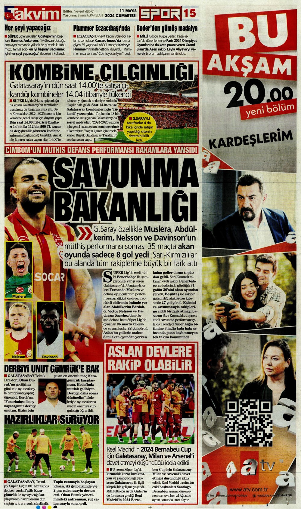 "Fener'de Mourinho sesleri" | Sporun manşetleri (11 Mayıs 2024)  - 35. Foto