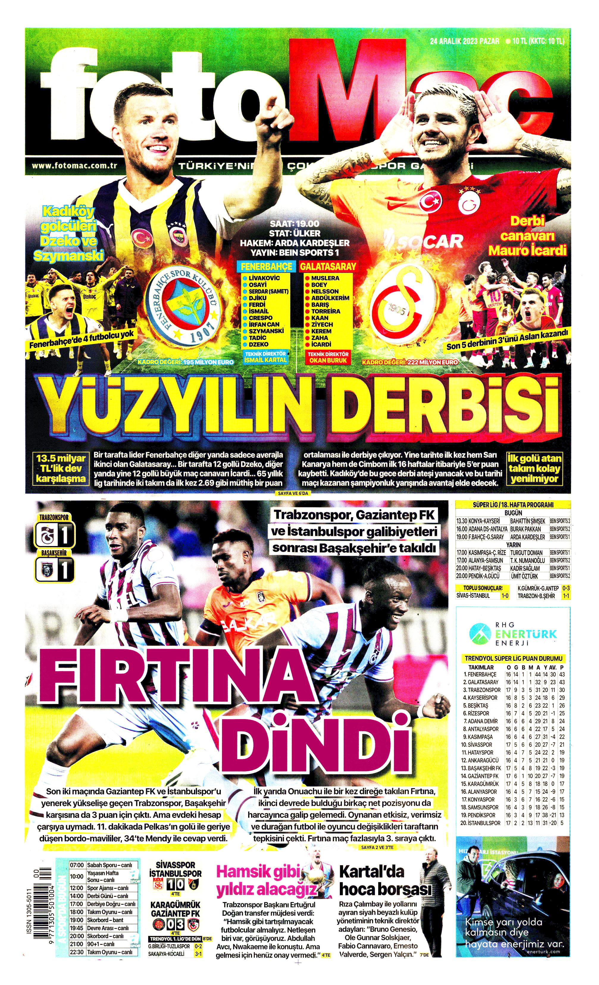 "Flick takımı görünce vazgeçti" | Sporun manşetleri (24 Aralık 2023)  - 9. Foto