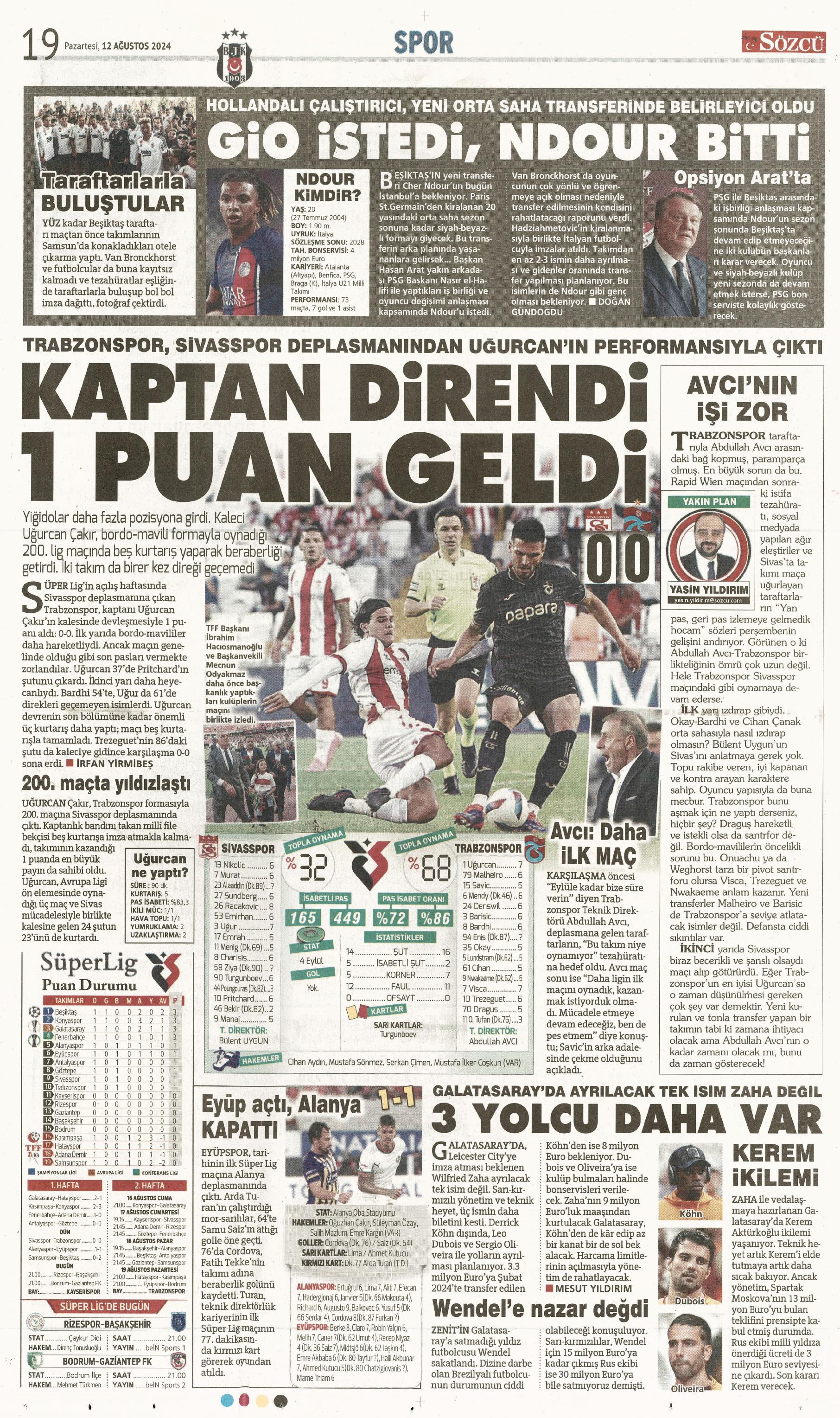 "Fenerbahçe'den 4 isim için İngiltere seferi" | Sporun manşetleri  - 33. Foto