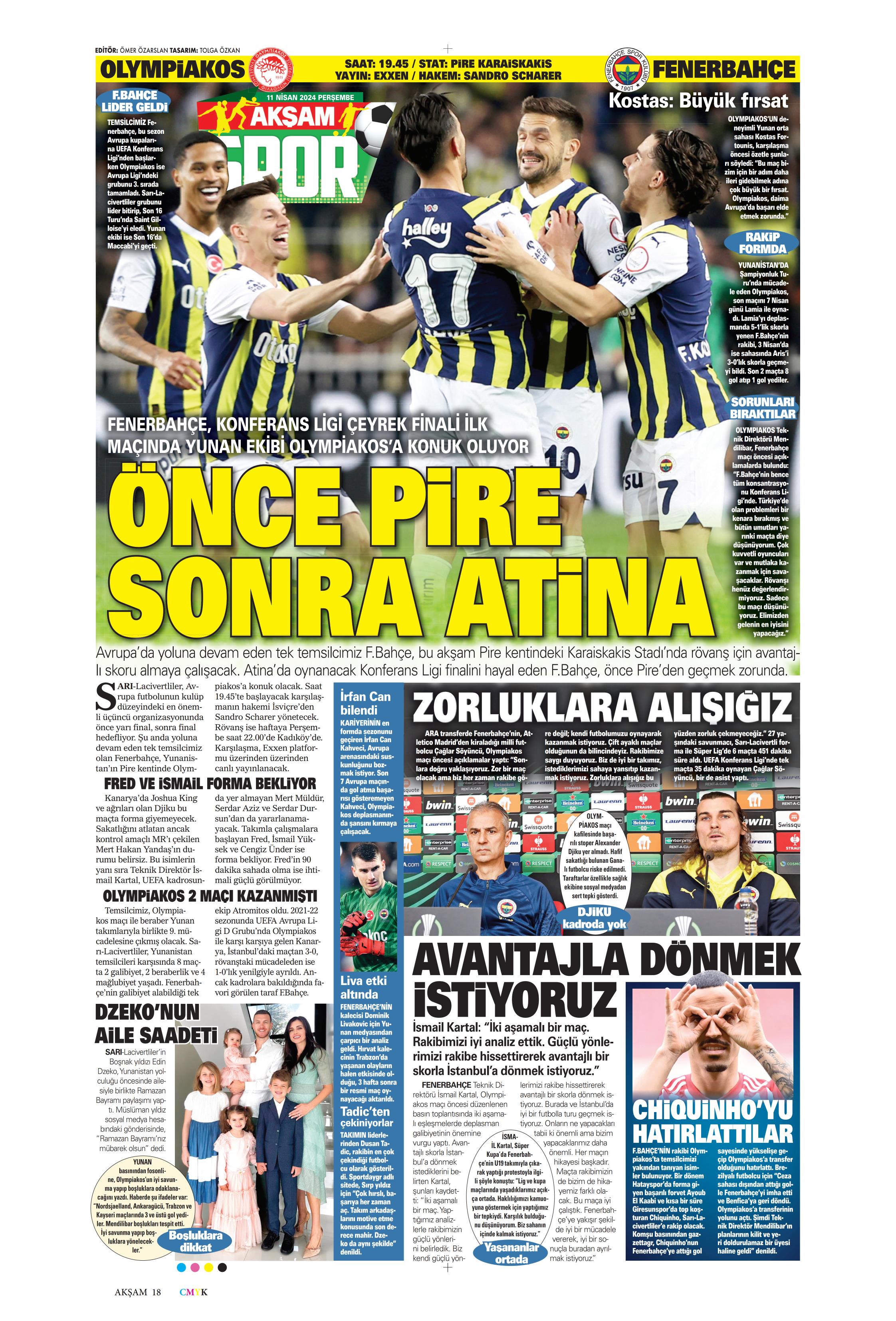 "Terim'in yerine Santos" | Sporun manşetleri (11 Nisan 2024)  - 1. Foto