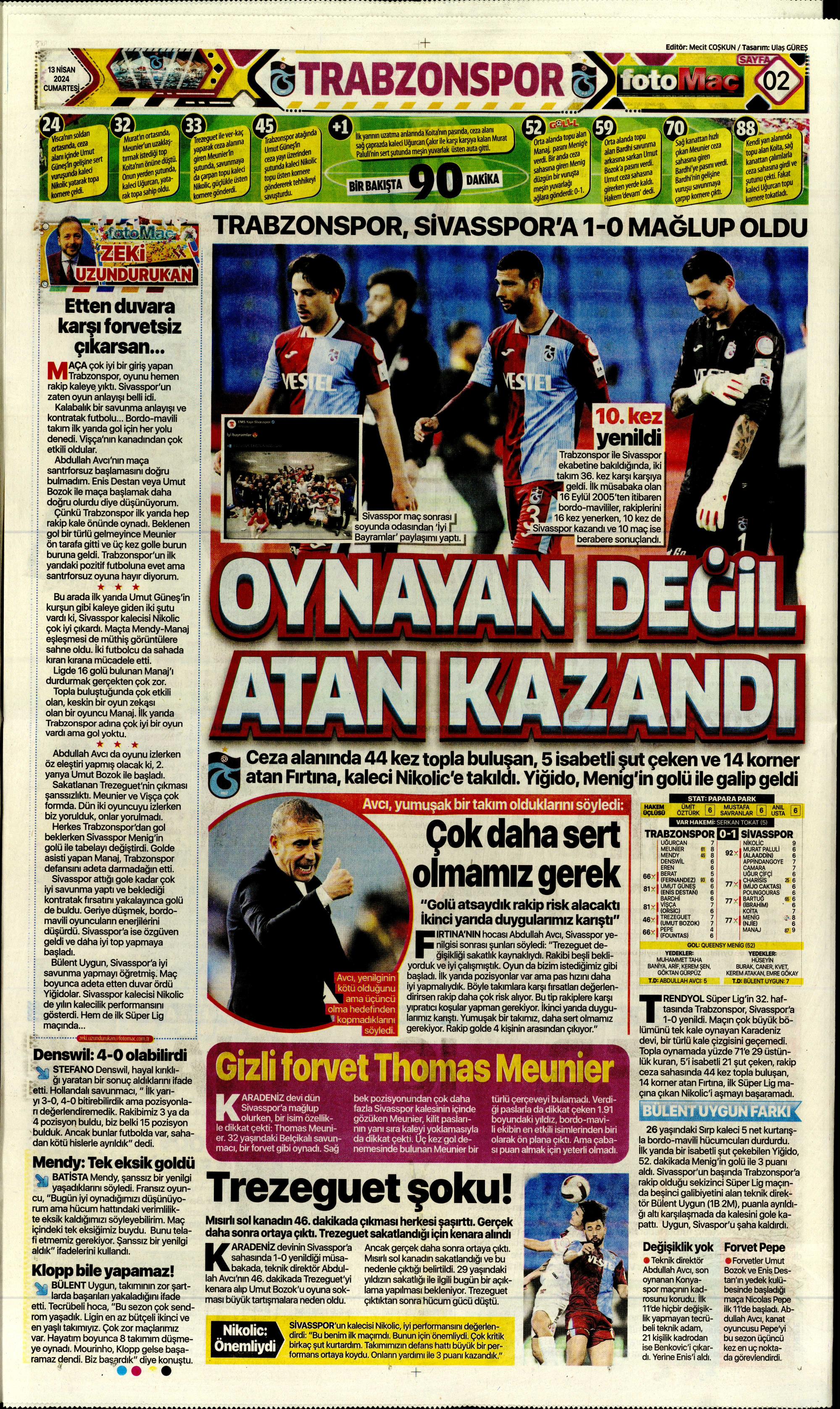 "Cimbom'un çehresi değişecek" | Sporun manşetleri (13 Nisan 2024)  - 10. Foto