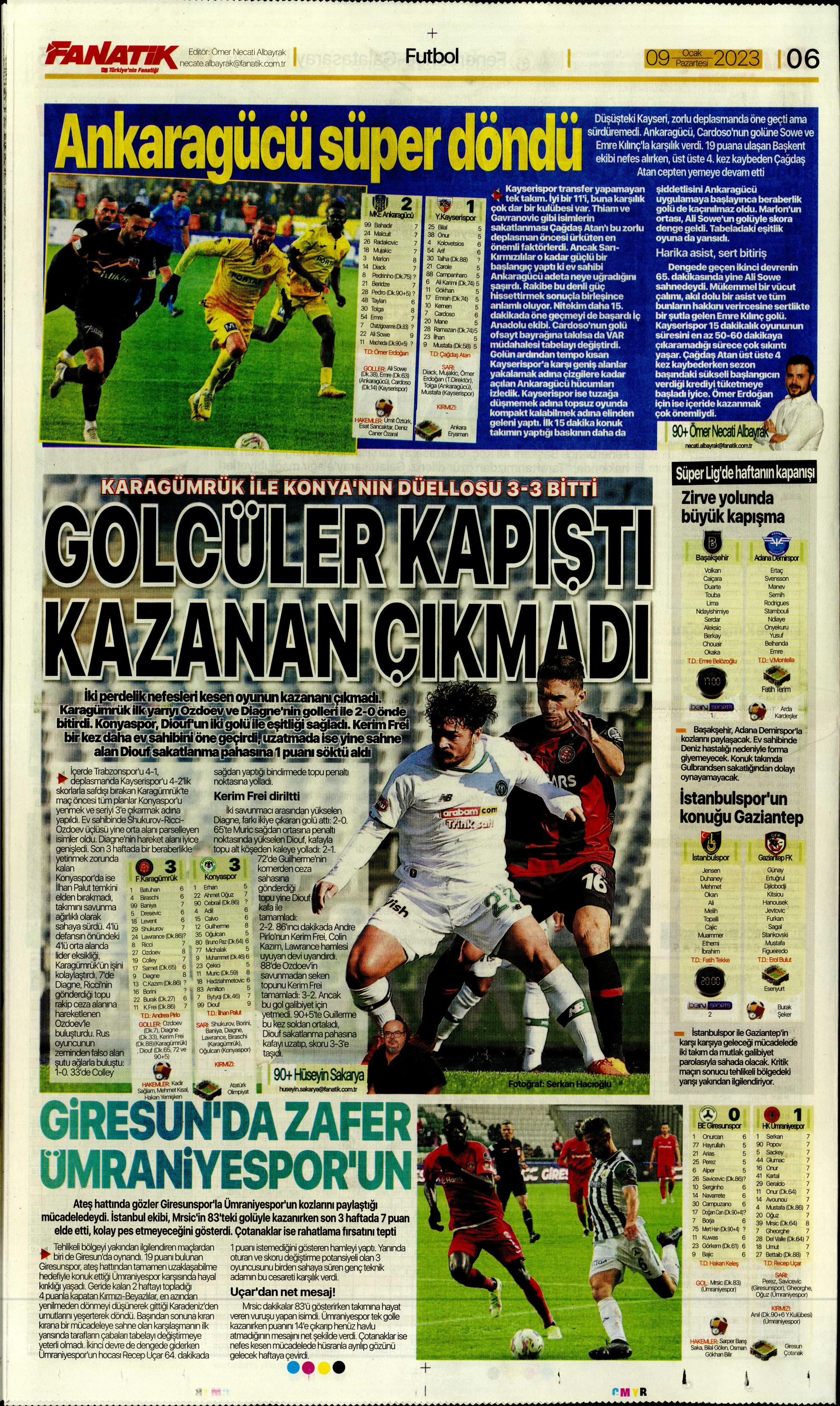 Sporun Manşetleri (9 Ocak 2023)  - 10. Foto