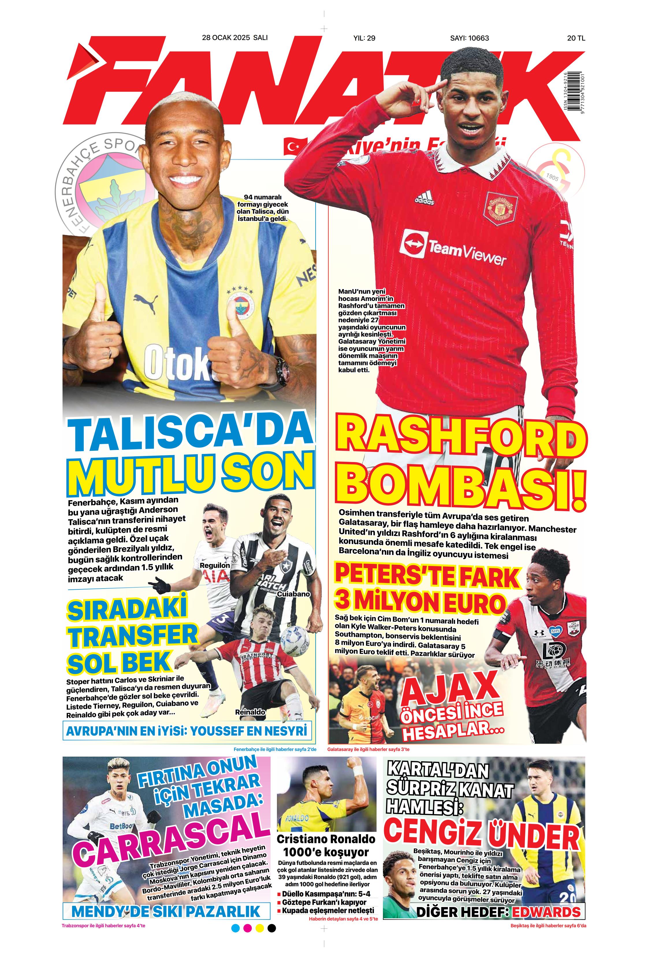 "Sıradaki transfer sol bek" | Sporun manşetleri  - 2. Foto