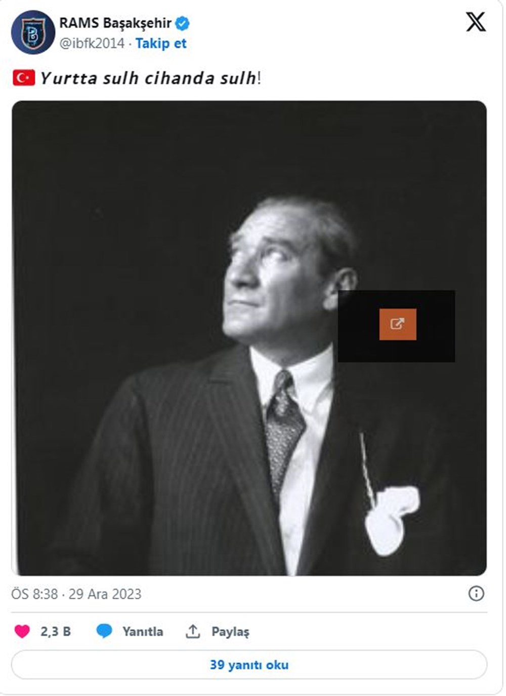 Süper Kupa'da kriz: Türk kulüplerinden Atatürk paylaşımları  - 4. Foto
