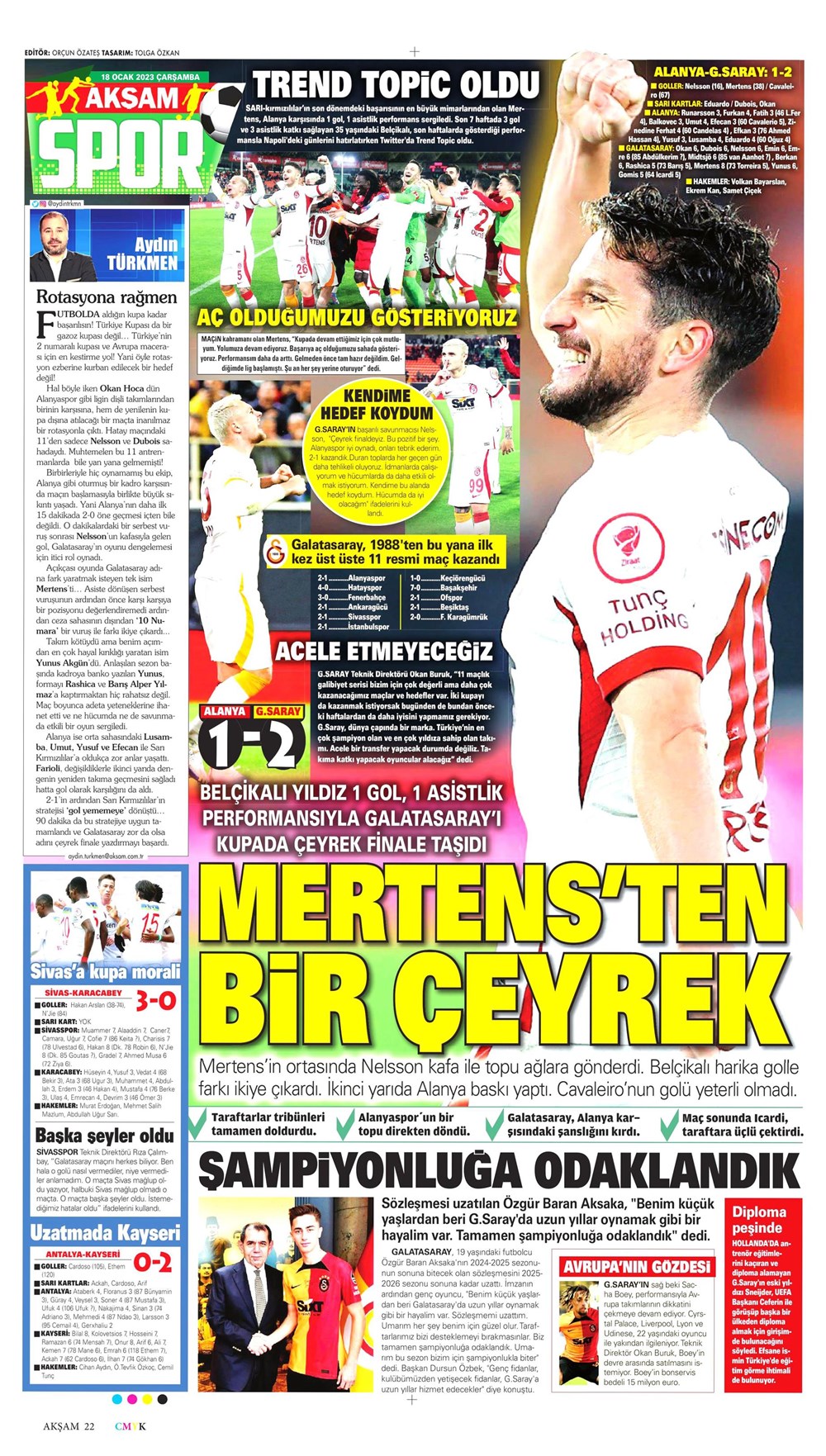 Sporun Manşetleri (18 Ocak 2023) - 2. Foto