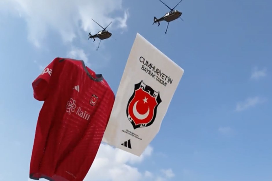 Beşiktaş'tan 100. yıla özel forma! Helikopterle getirdiler