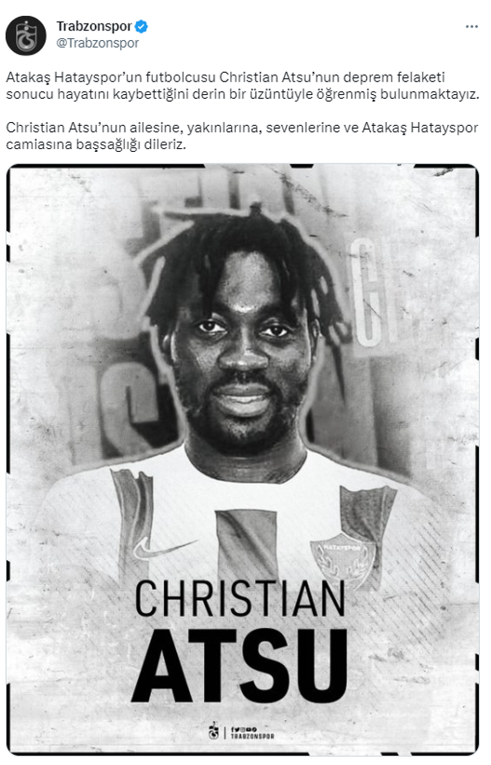 Futbol dünyasından Christian Atsu için başsağlığı mesajları  - 11. Foto