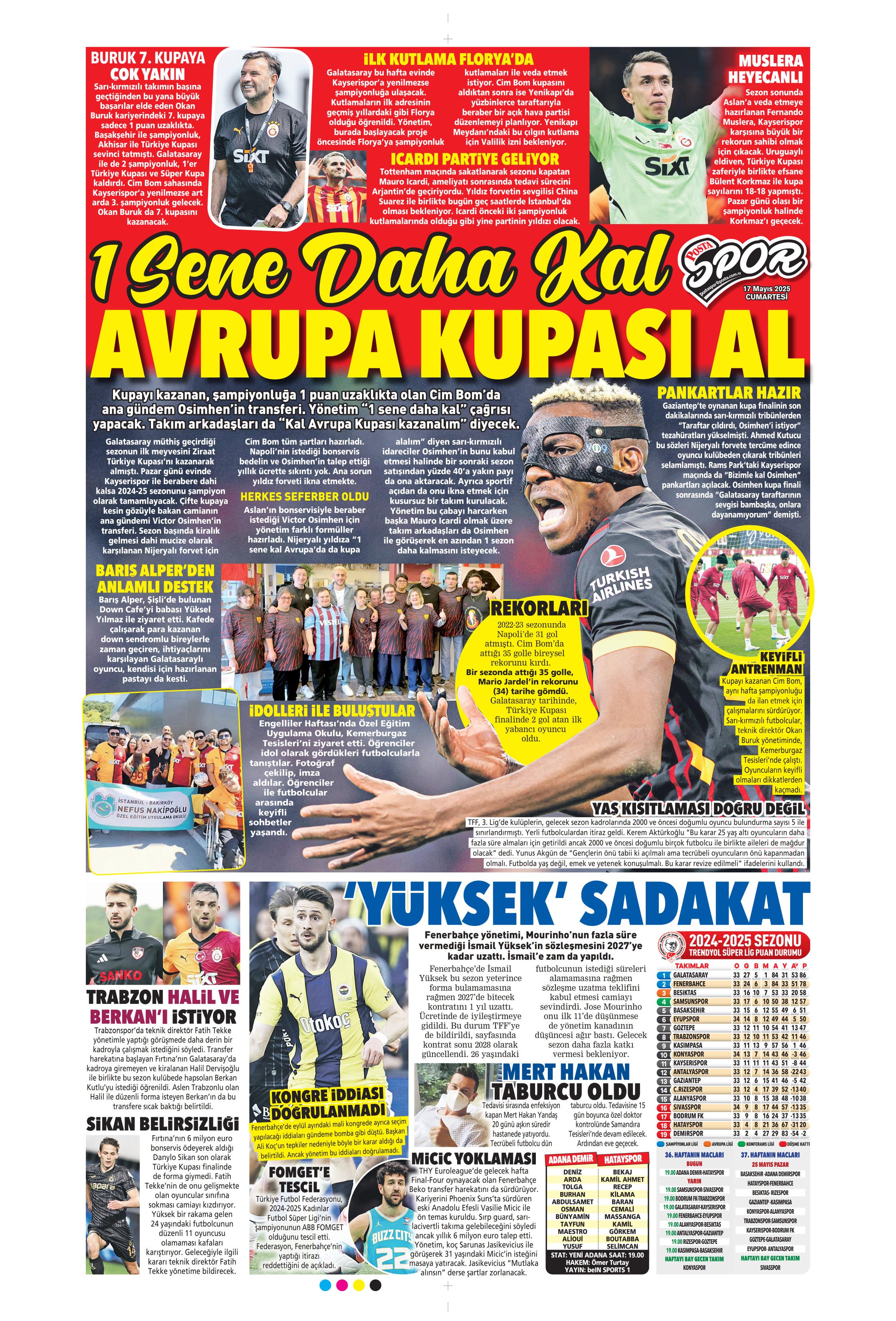 "Osimhen çılgınlığı" | Sporun manşetleri  - 33. Foto