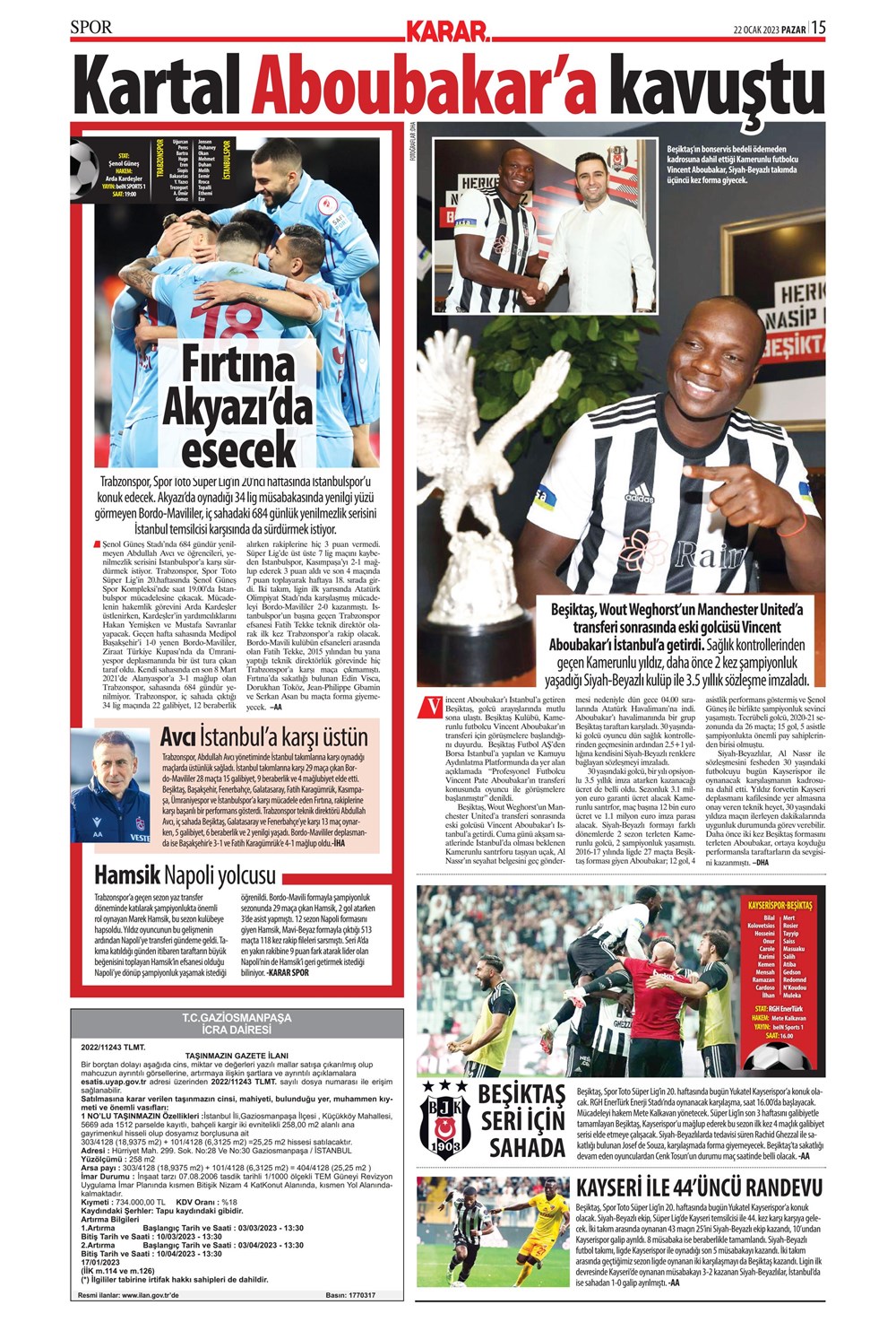 Sporun Manşetleri (22 Ocak 2023) - 25. Foto