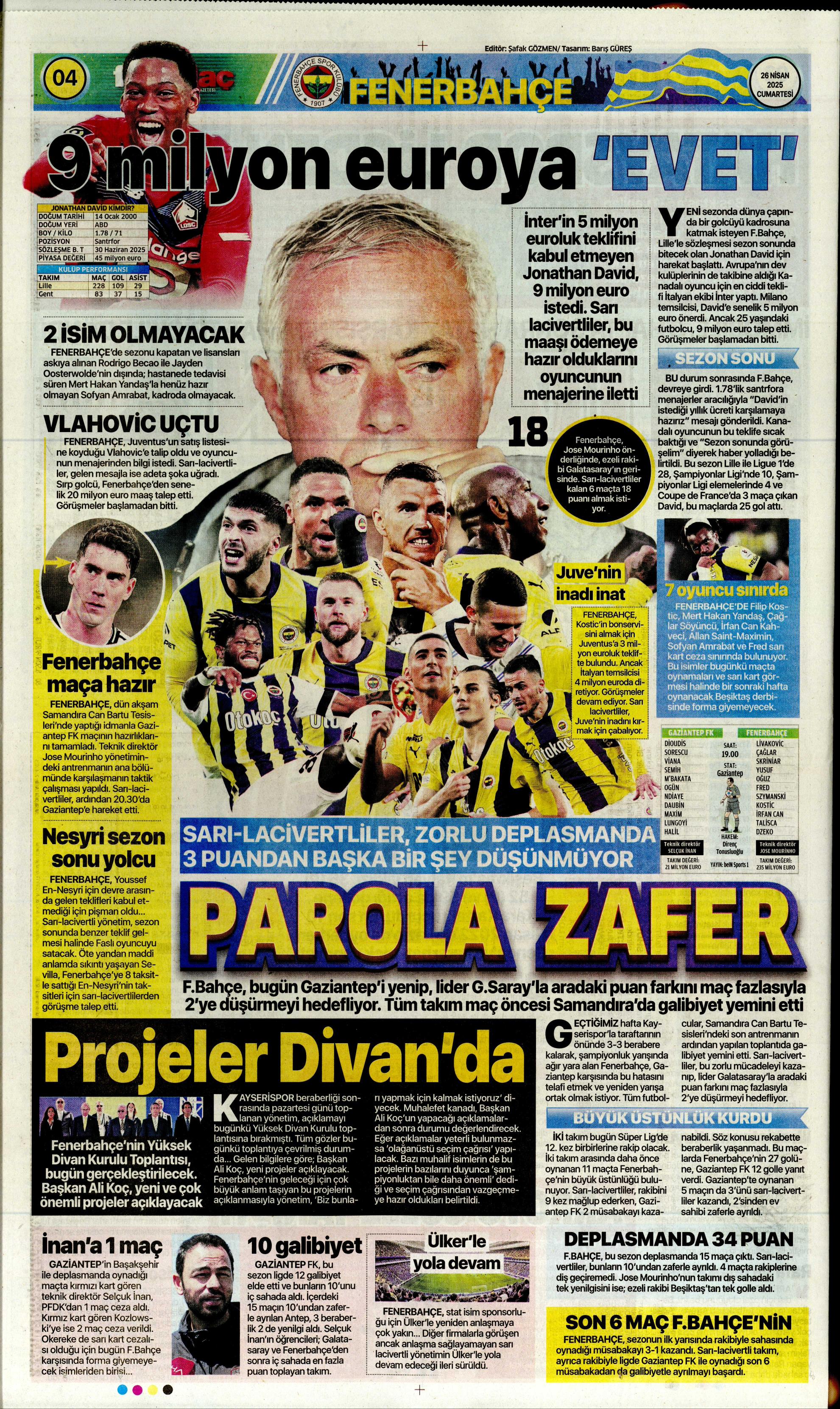 "Vlahovic'le ilk temas" | Sporun manşetleri  - 15. Foto