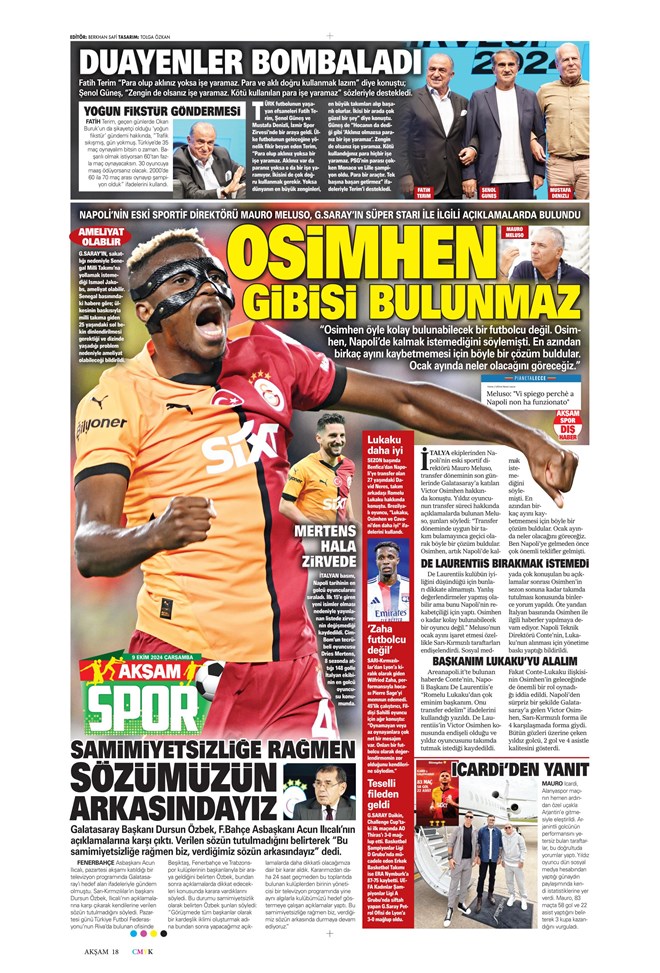 "Kartal'dan Talisca bombası" | Sporun manşetleri (9 Ekim 2024)  - 5. Foto