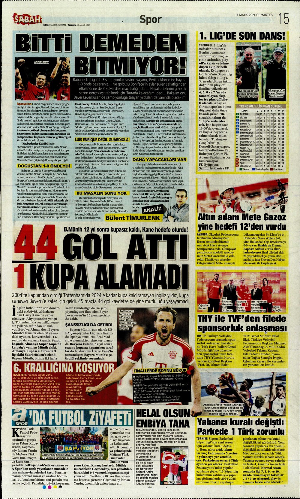 "Fener'de Mourinho sesleri" | Sporun manşetleri (11 Mayıs 2024)  - 26. Foto