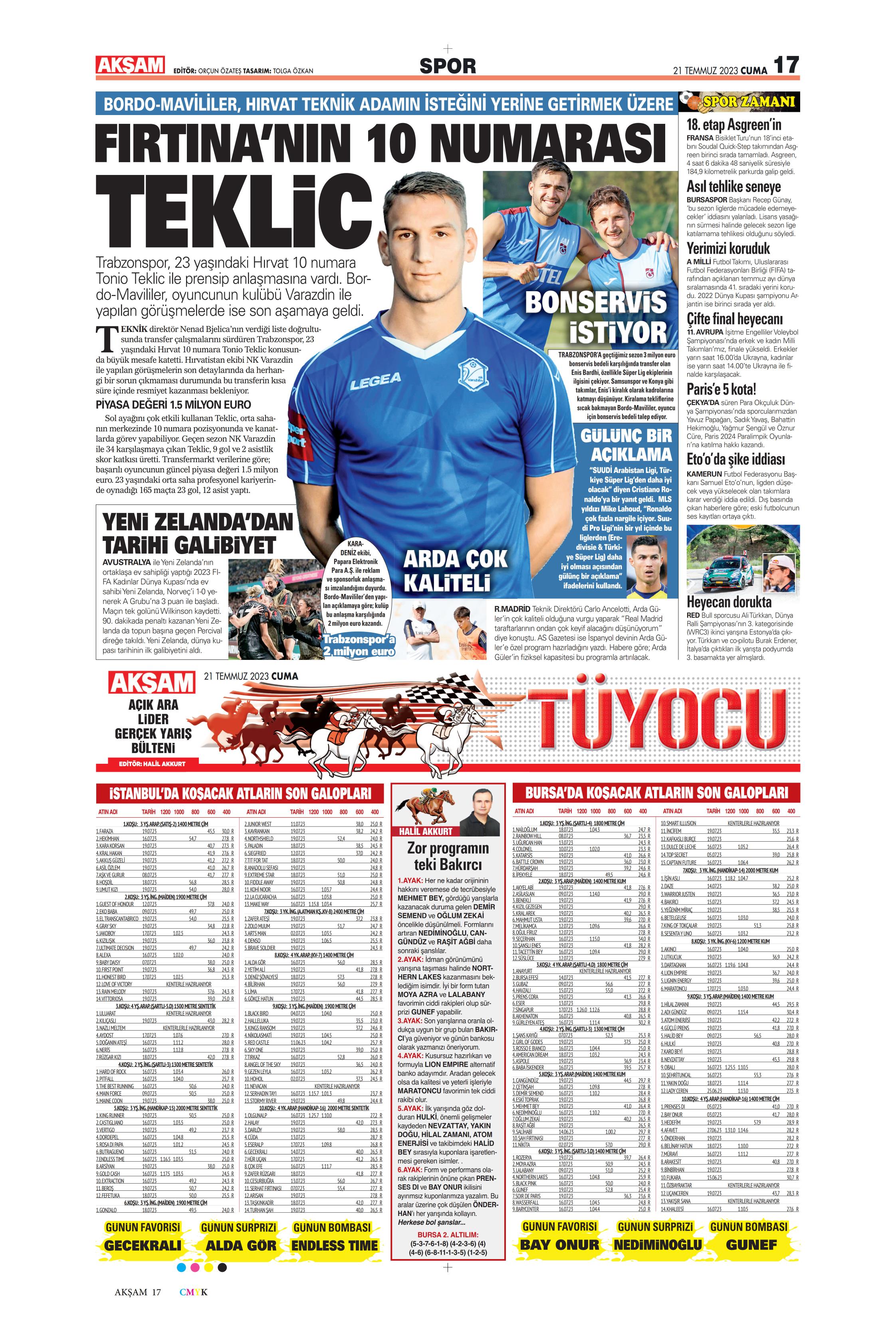 "Zaha için rekor teklif" | Sporun Manşetleri  - 1. Foto