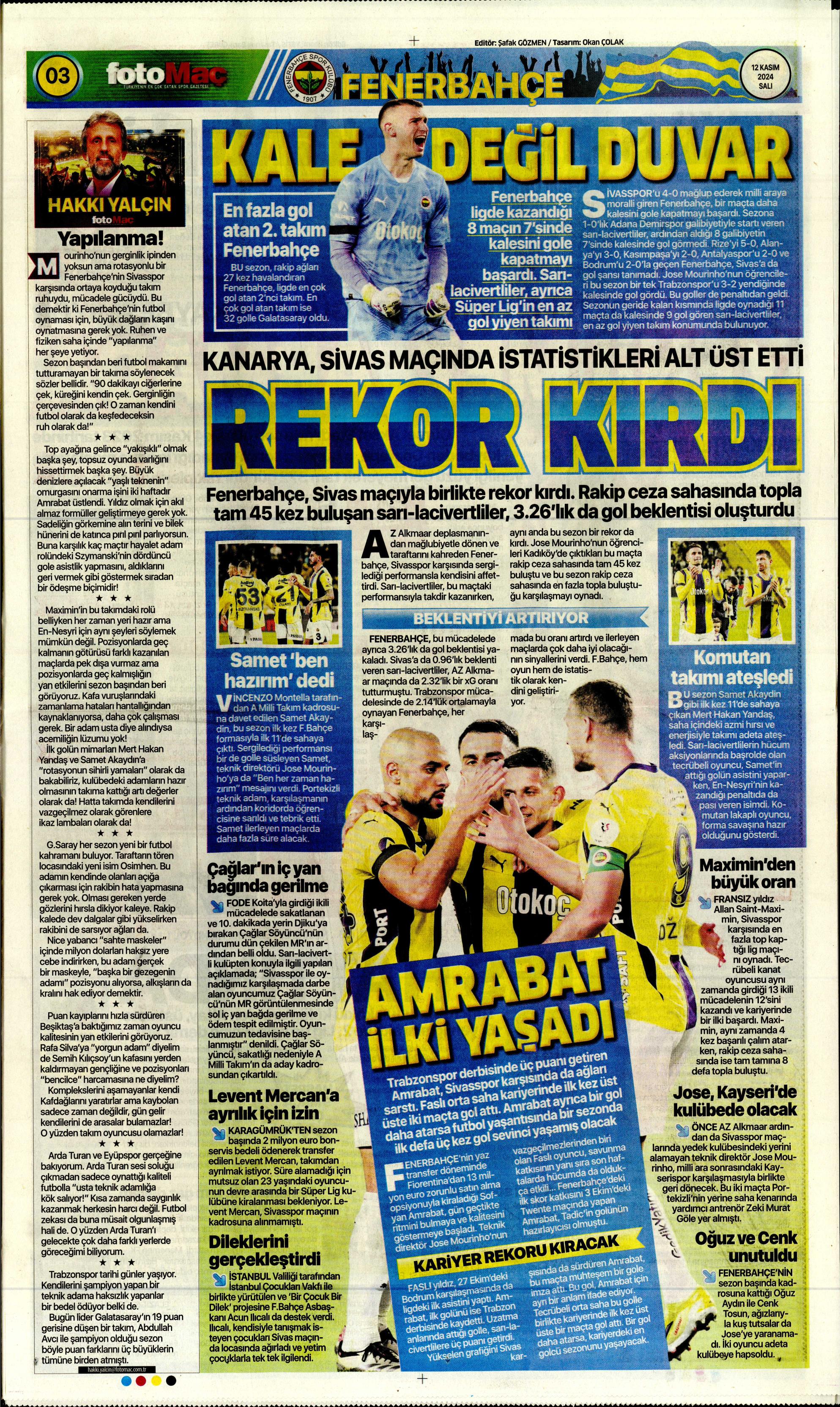 "Listenin başında onlar var: Talisca & Brown" | Sporun manşetleri (12 Kasım 2024)  - 13. Foto