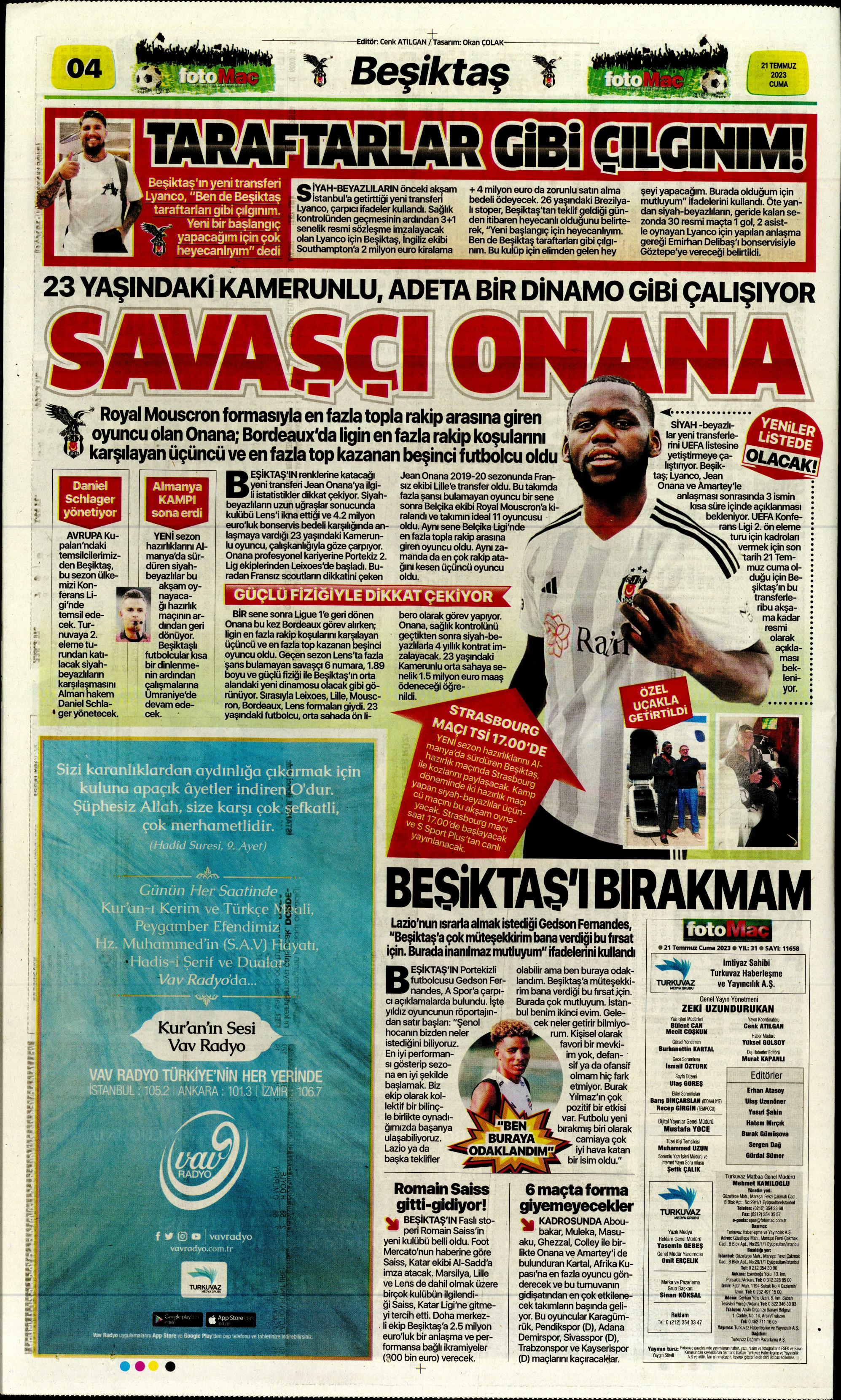 "Zaha için rekor teklif" | Sporun Manşetleri  - 10. Foto