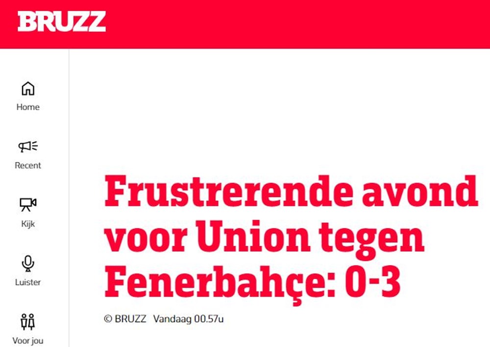 Fenerbahçe'nin Union Saint-Gilloise zaferi Belçika basınında: "Sinir bozucu" - 2. Foto