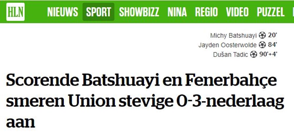 Fenerbahçe'nin Union Saint-Gilloise zaferi Belçika basınında: "Sinir bozucu" - 3. Foto