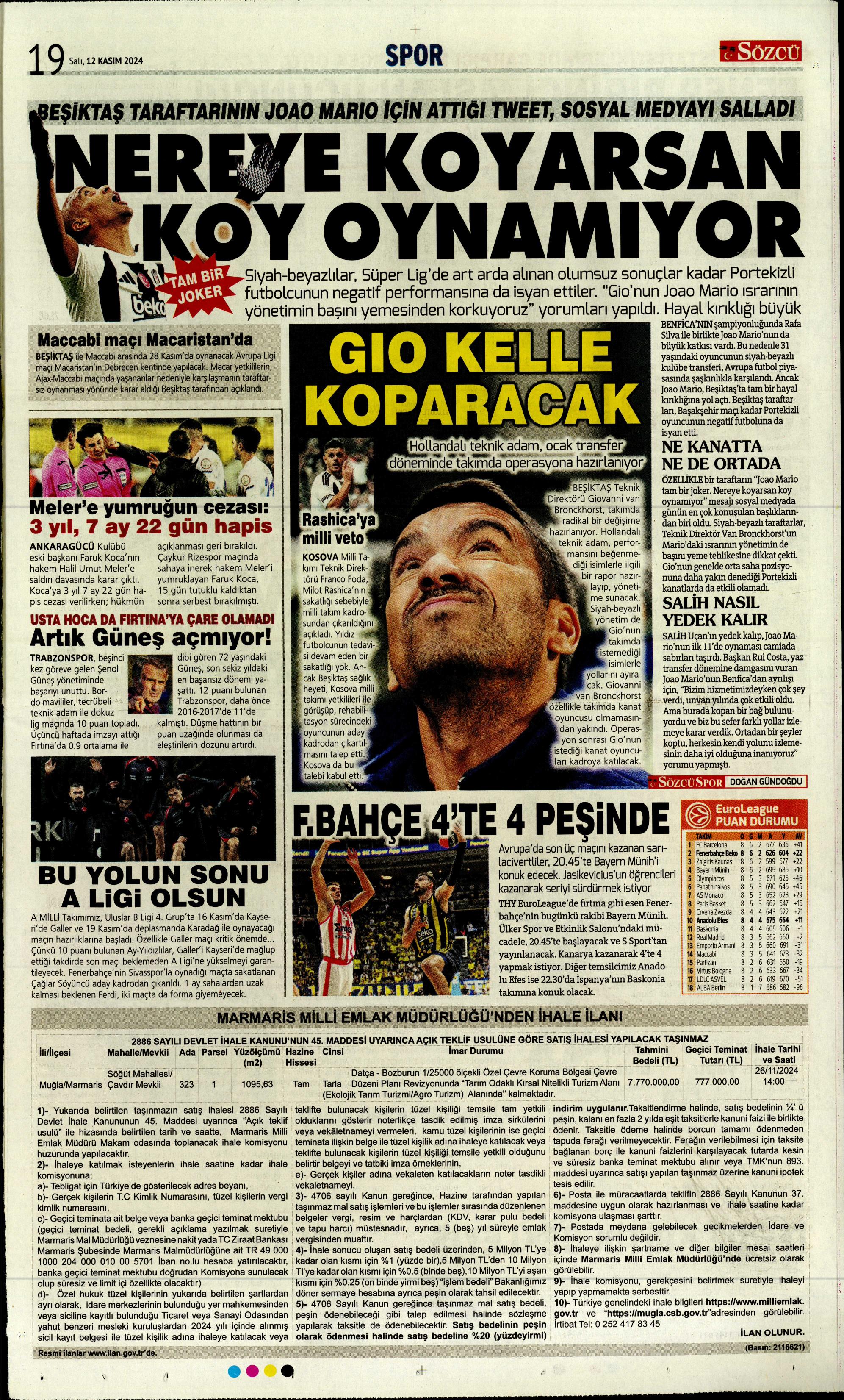 "Listenin başında onlar var: Talisca & Brown" | Sporun manşetleri (12 Kasım 2024)  - 30. Foto