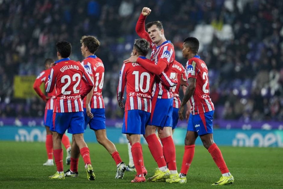 Atletico Madrid'den Real Valladolid'e gol yağmuru