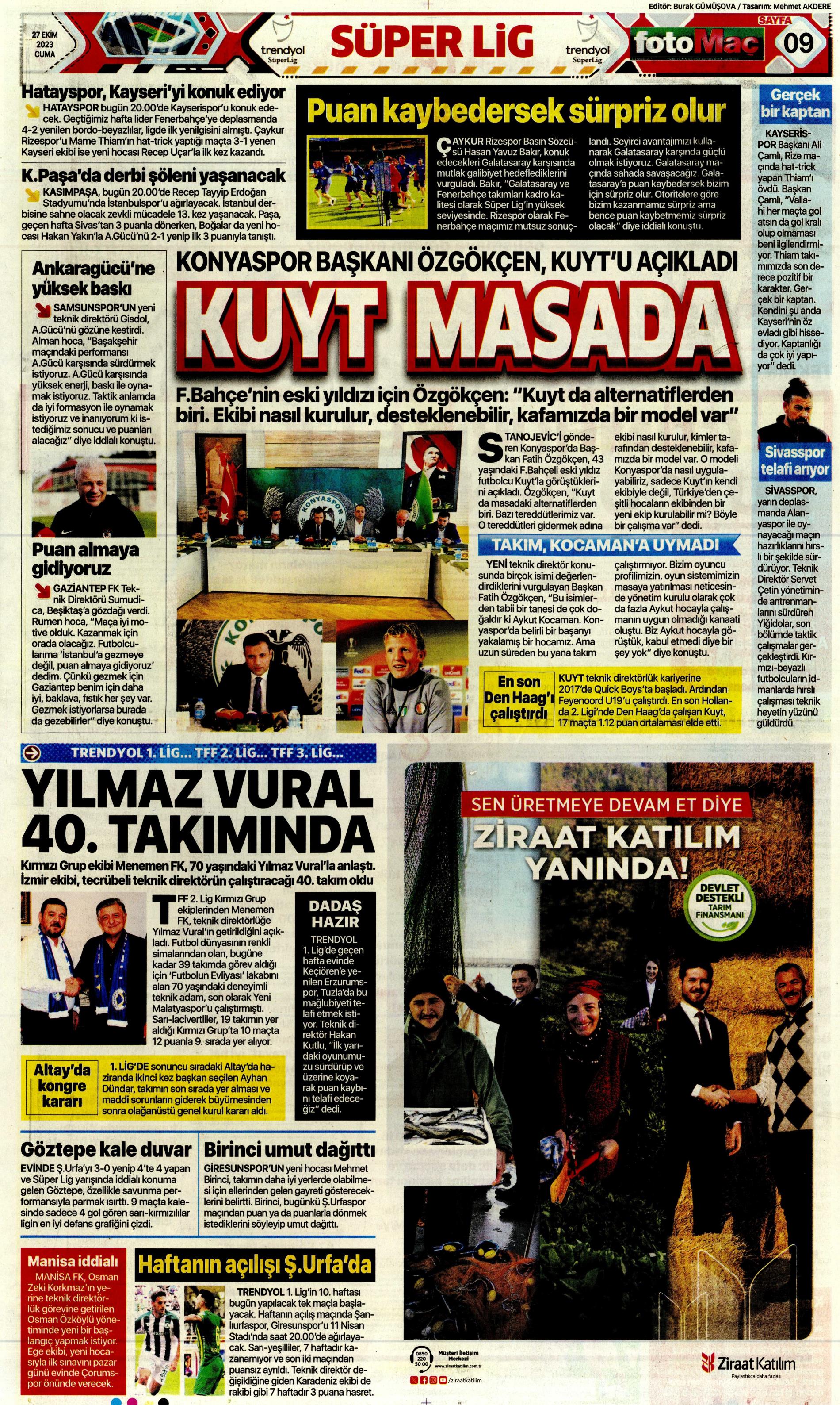 "Yüzyılın Fener'i" | Sporun manşetleri (27 Ekim 2023)  - 19. Foto