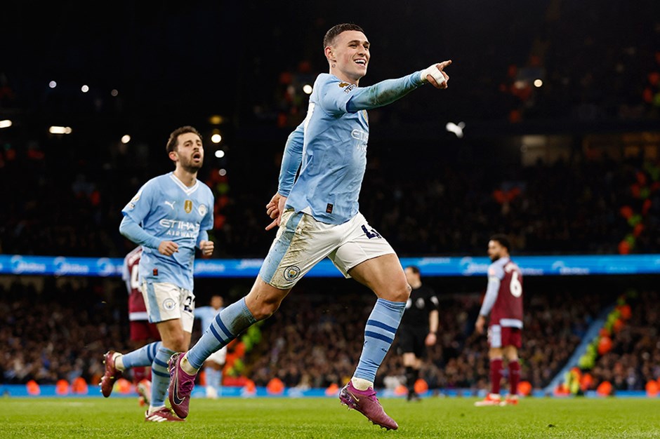 Etihad'da Foden'ın gecesi: Man City, Aston Villa'yı 4'ledi