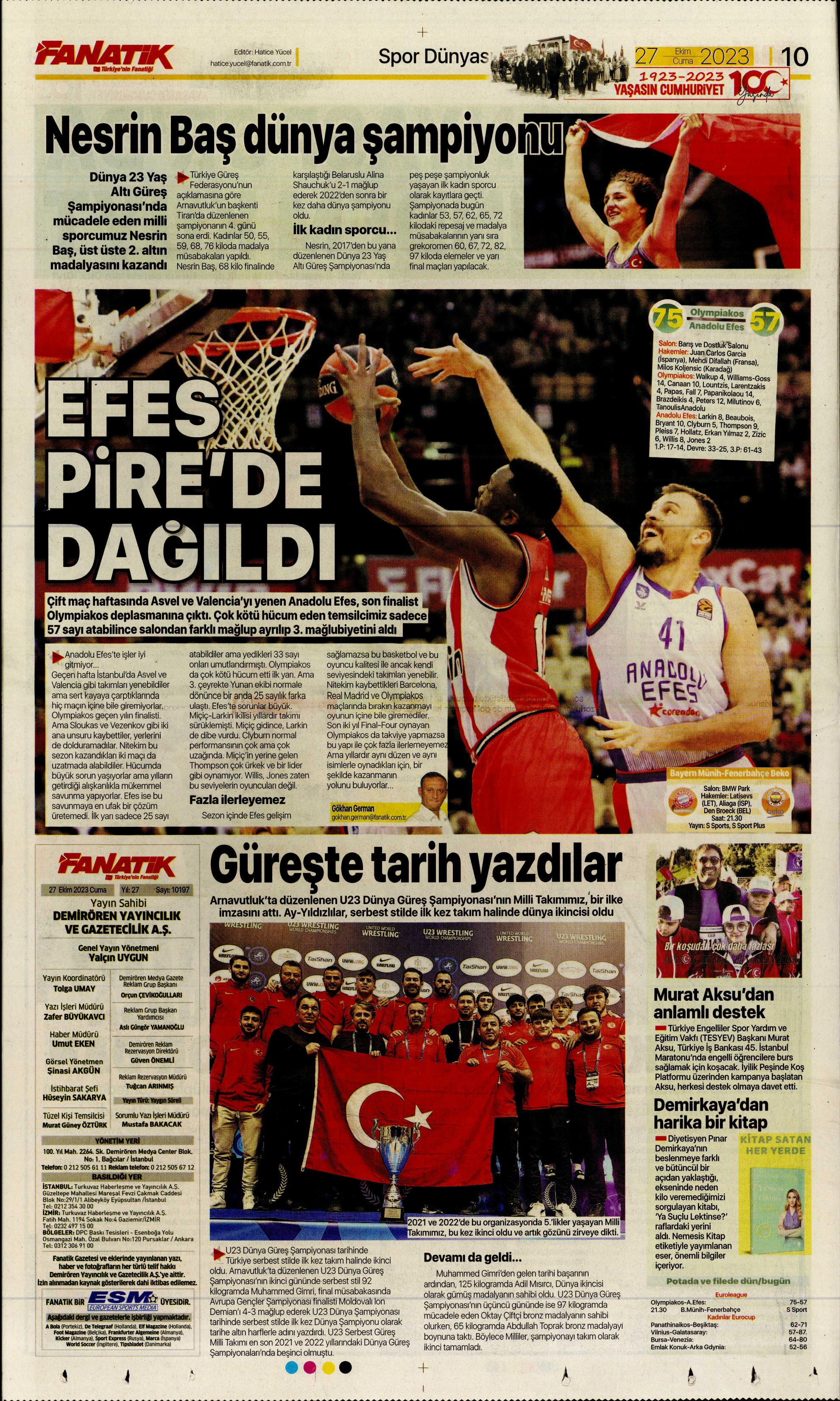 "Yüzyılın Fener'i" | Sporun manşetleri (27 Ekim 2023)  - 4. Foto