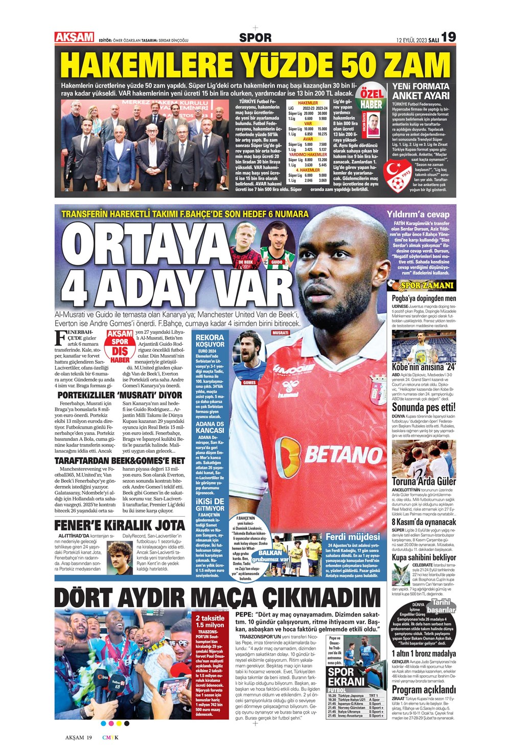 "Kartal'da Lingard sürprizi" | Sporun manşetleri (12 Eylül 2023)  - 6. Foto
