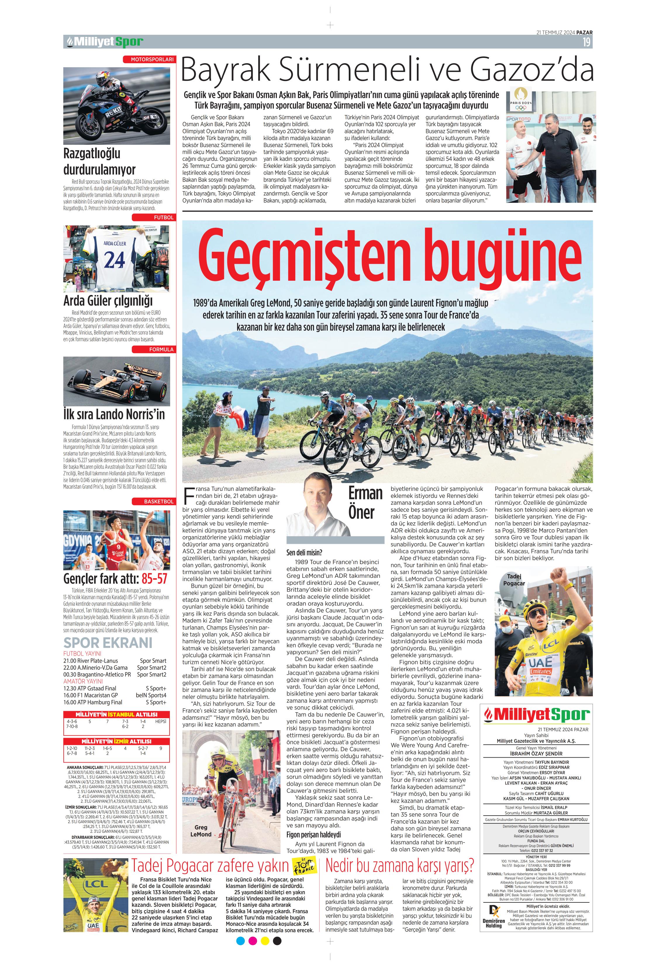 "Fenerbahçe'den Berge hamlesi" | Sporun Manşetleri (21 Temmuz 2024)  - 22. Foto