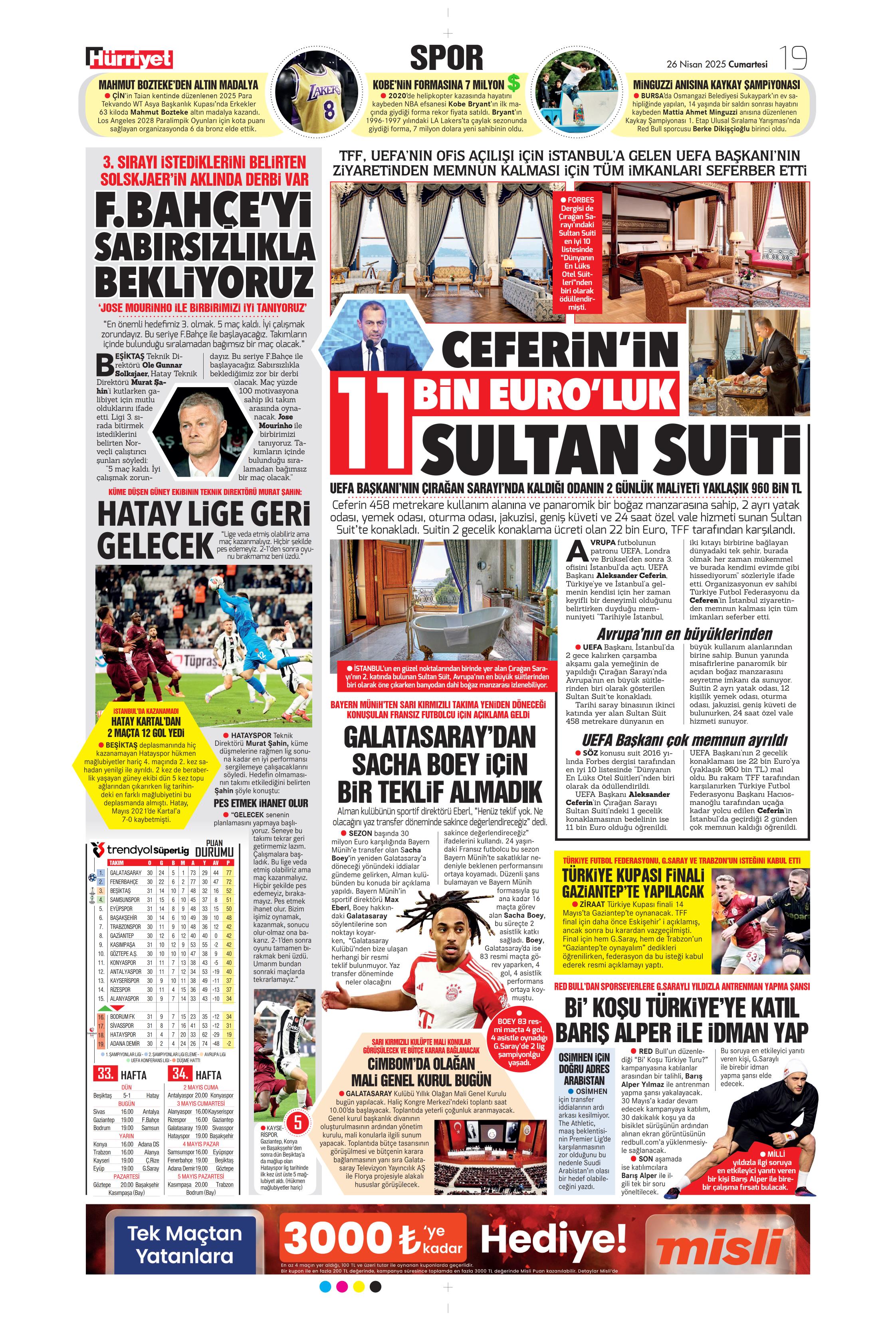 "Vlahovic'le ilk temas" | Sporun manşetleri  - 21. Foto