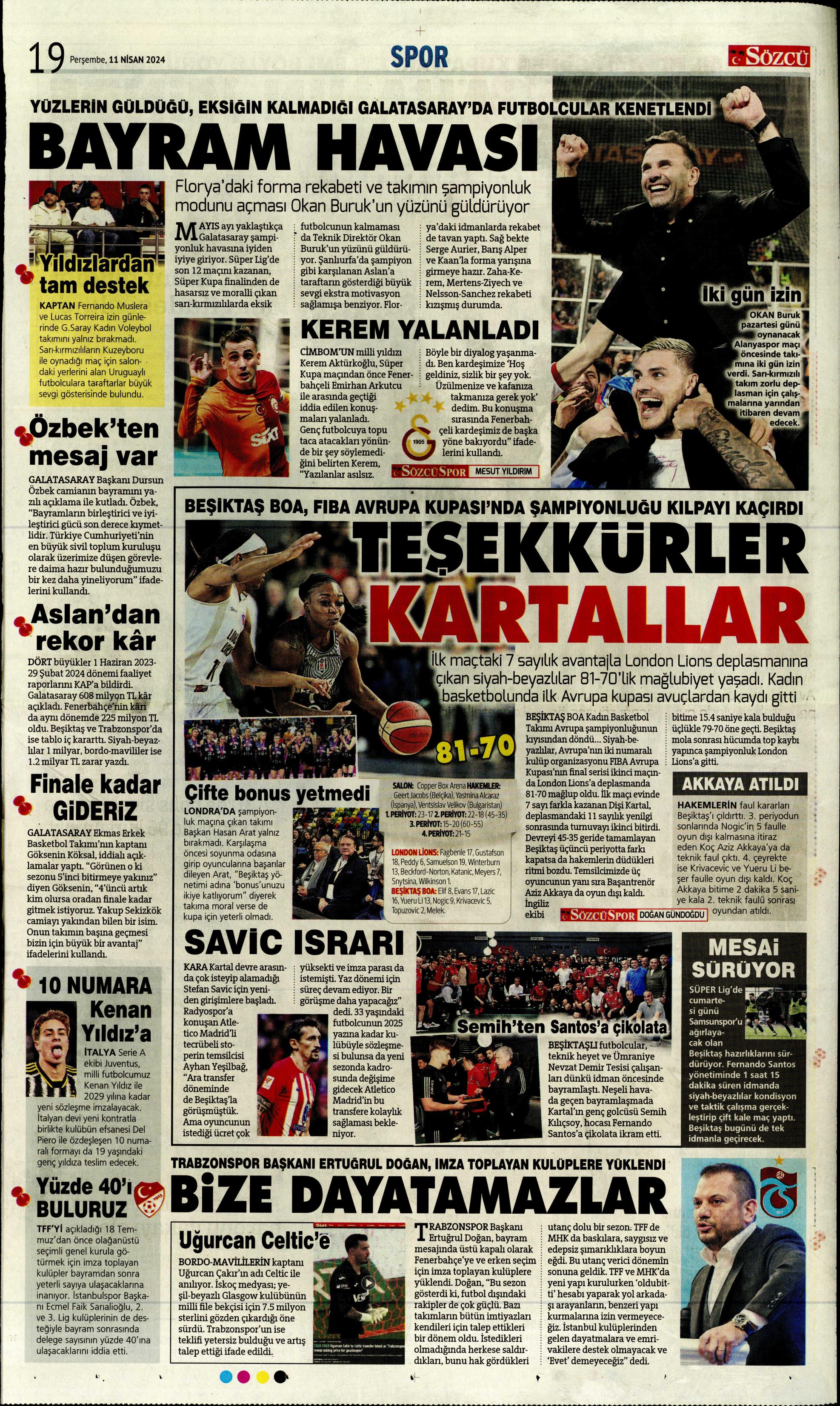 "Terim'in yerine Santos" | Sporun manşetleri (11 Nisan 2024)  - 27. Foto